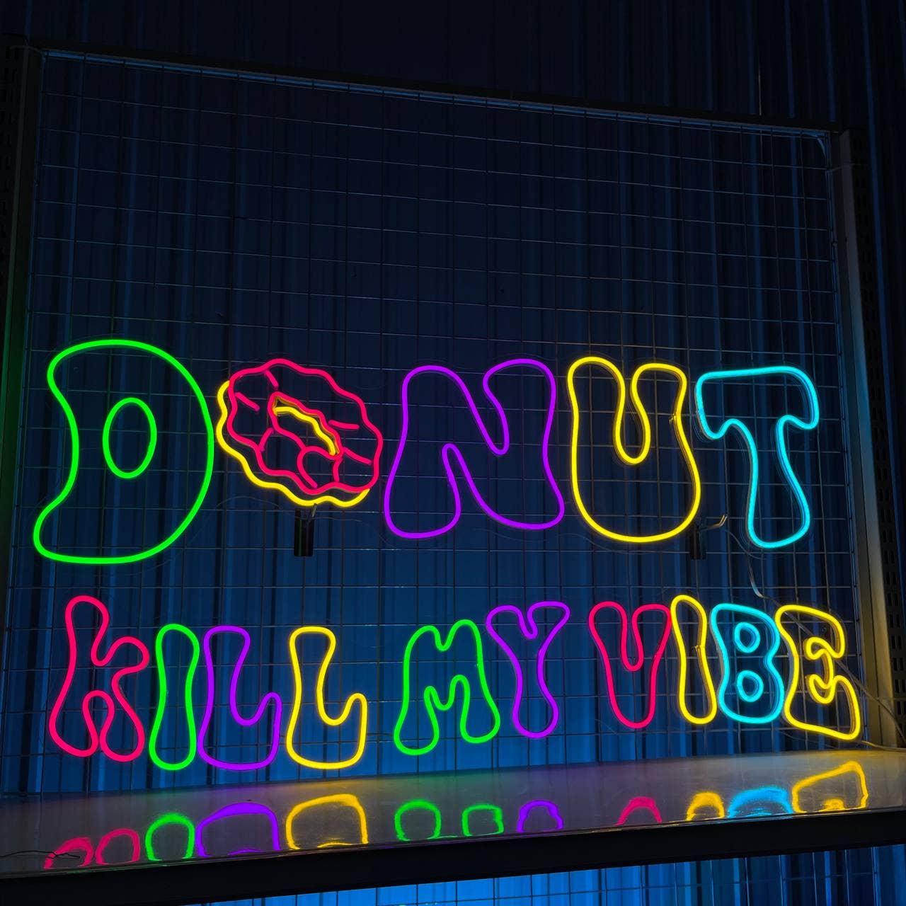 Donut Kill My Vibe Neon Signs Donut Bakery shop Wall Decor