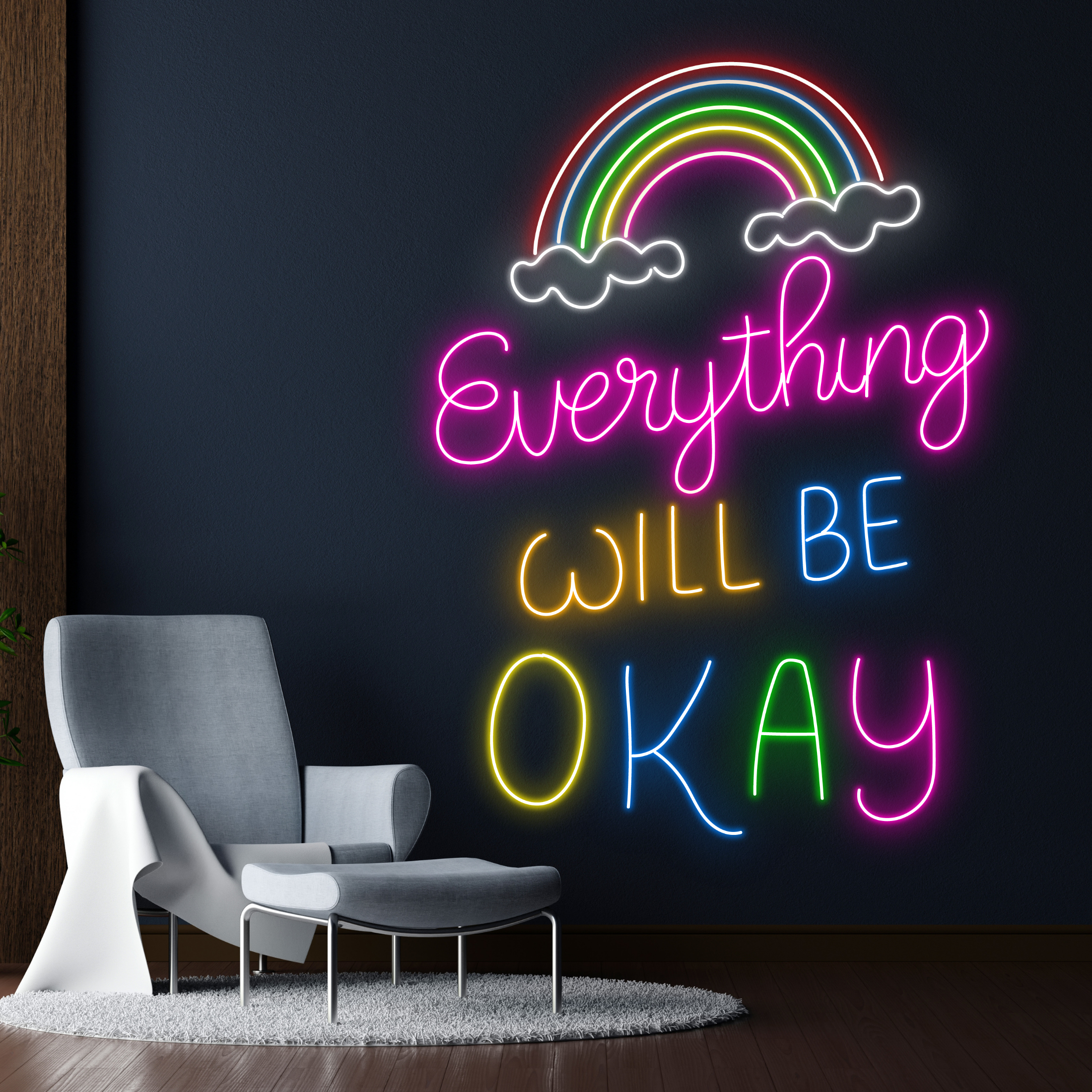 Everything Will Be Okay Neon Sign Long-lasting Decor