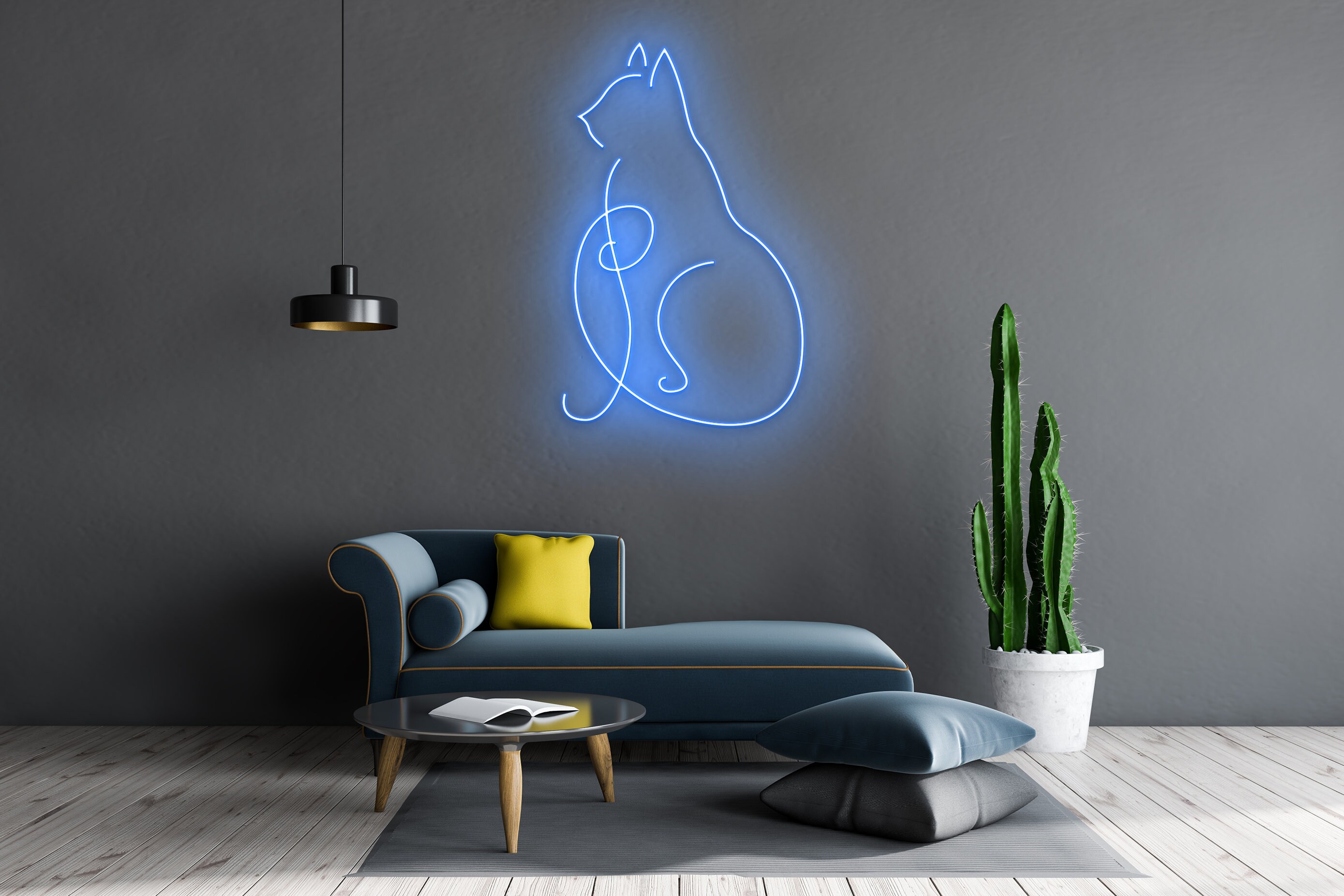 Cat Neon Signs Hanging Sign Wall Art