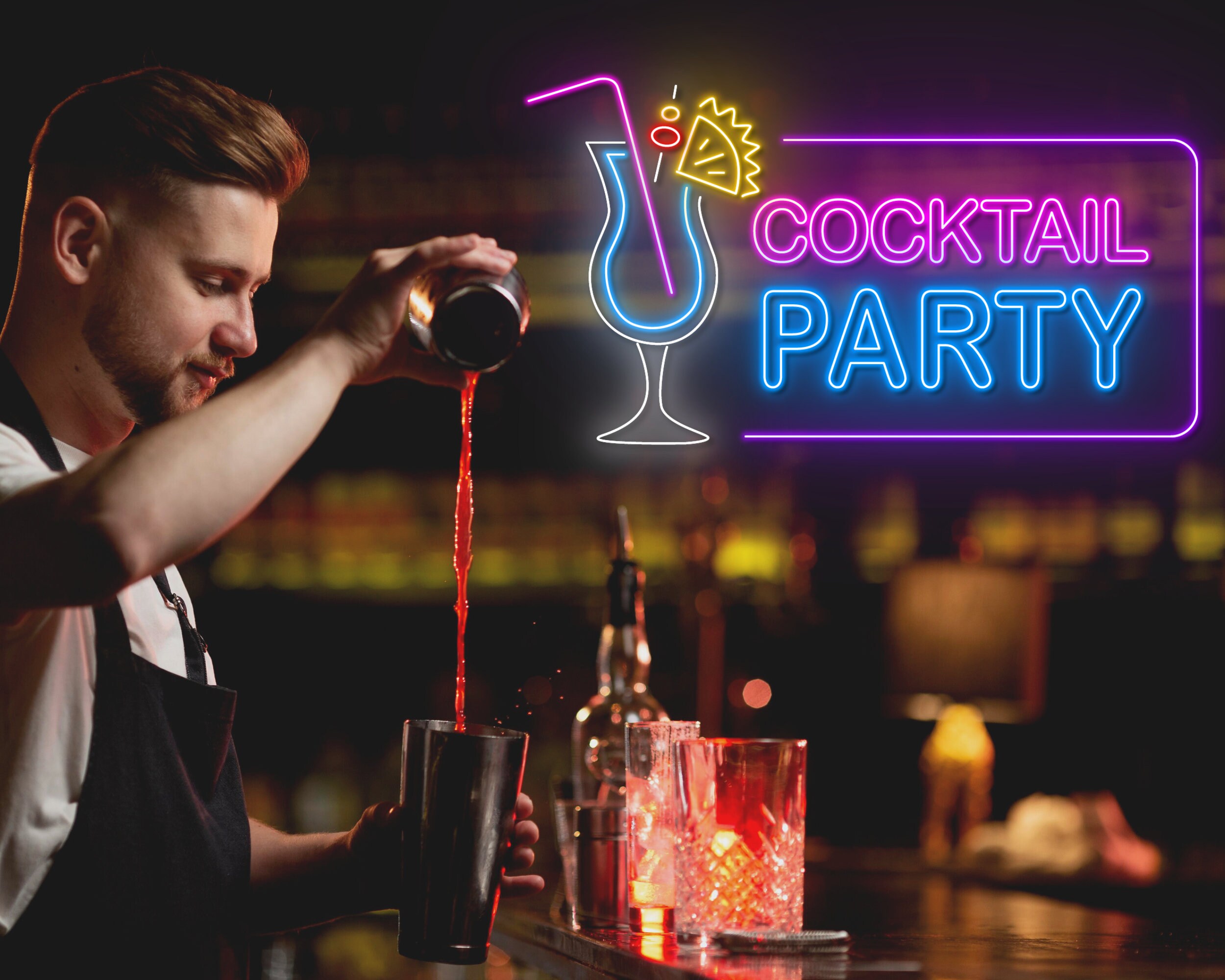 Cocktails Party Bar Pub Neon Signs Decor Gift