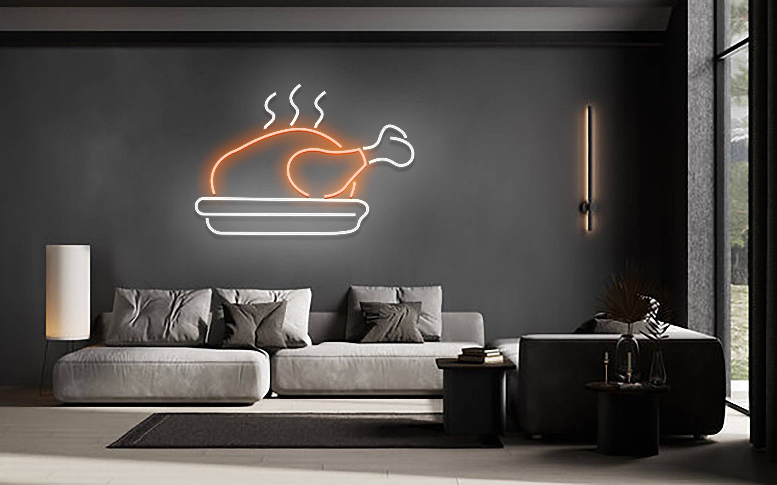 Chicken Dishes Neon Sign Restaurant Signboard