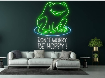 Happy Frog Neon Sign Cute Neon Sign Home Decor