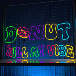 Donut Kill My Vibe Neon Signs Donut Bakery shop Wall Decor