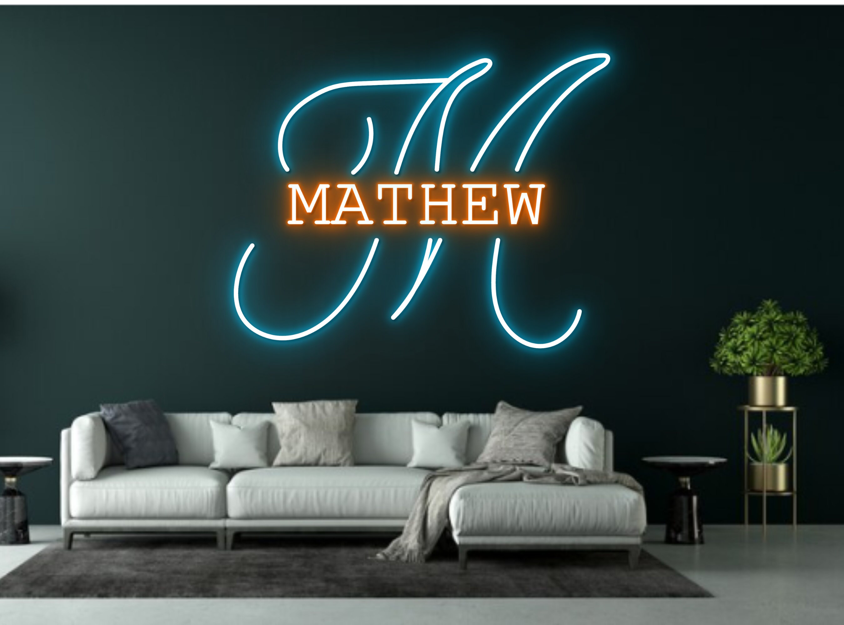 Custom Name Alphabet Birthday Hanging Sign Wall Art