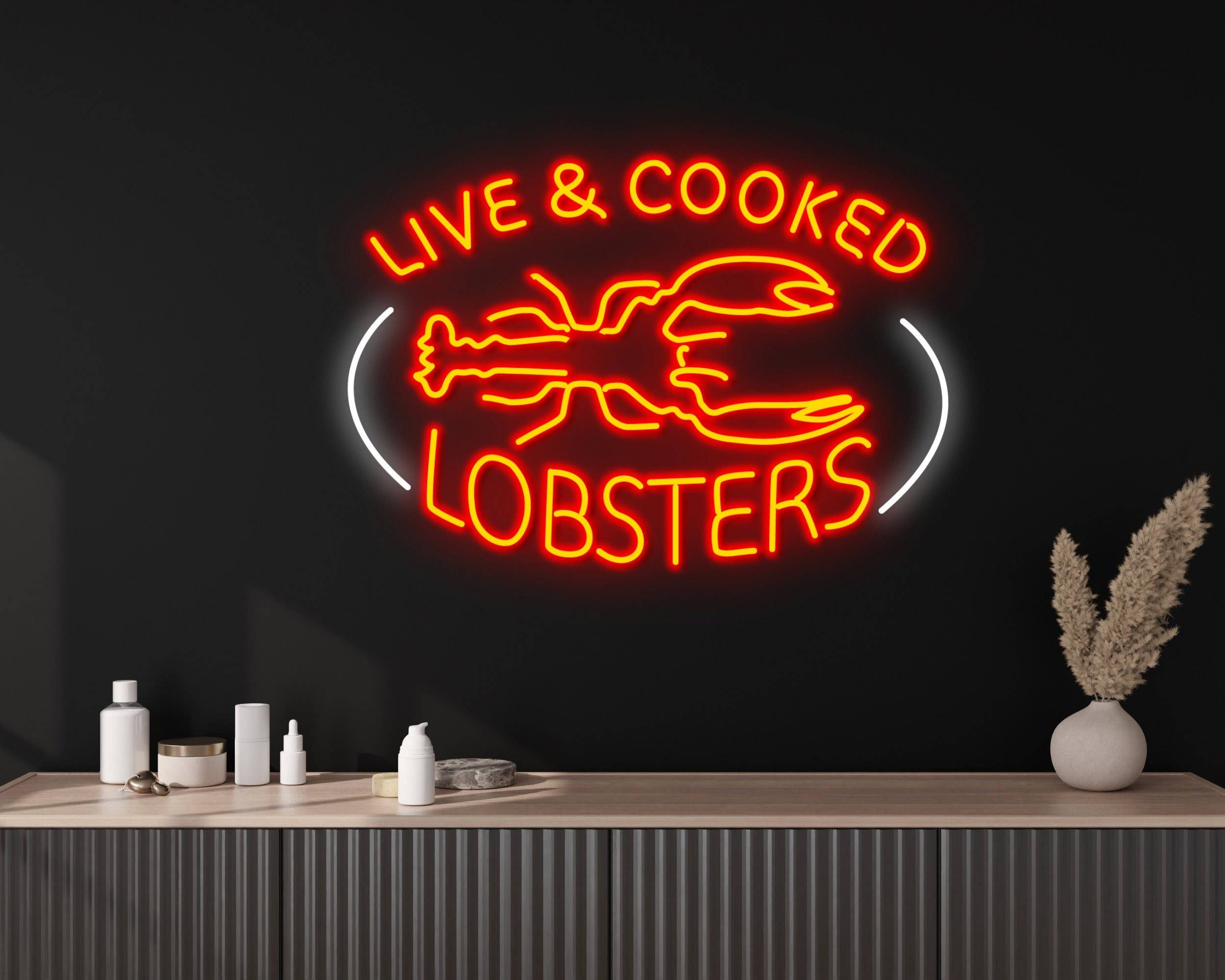 Seafood Restaurant Neon Sign Restaurant Wall Decor