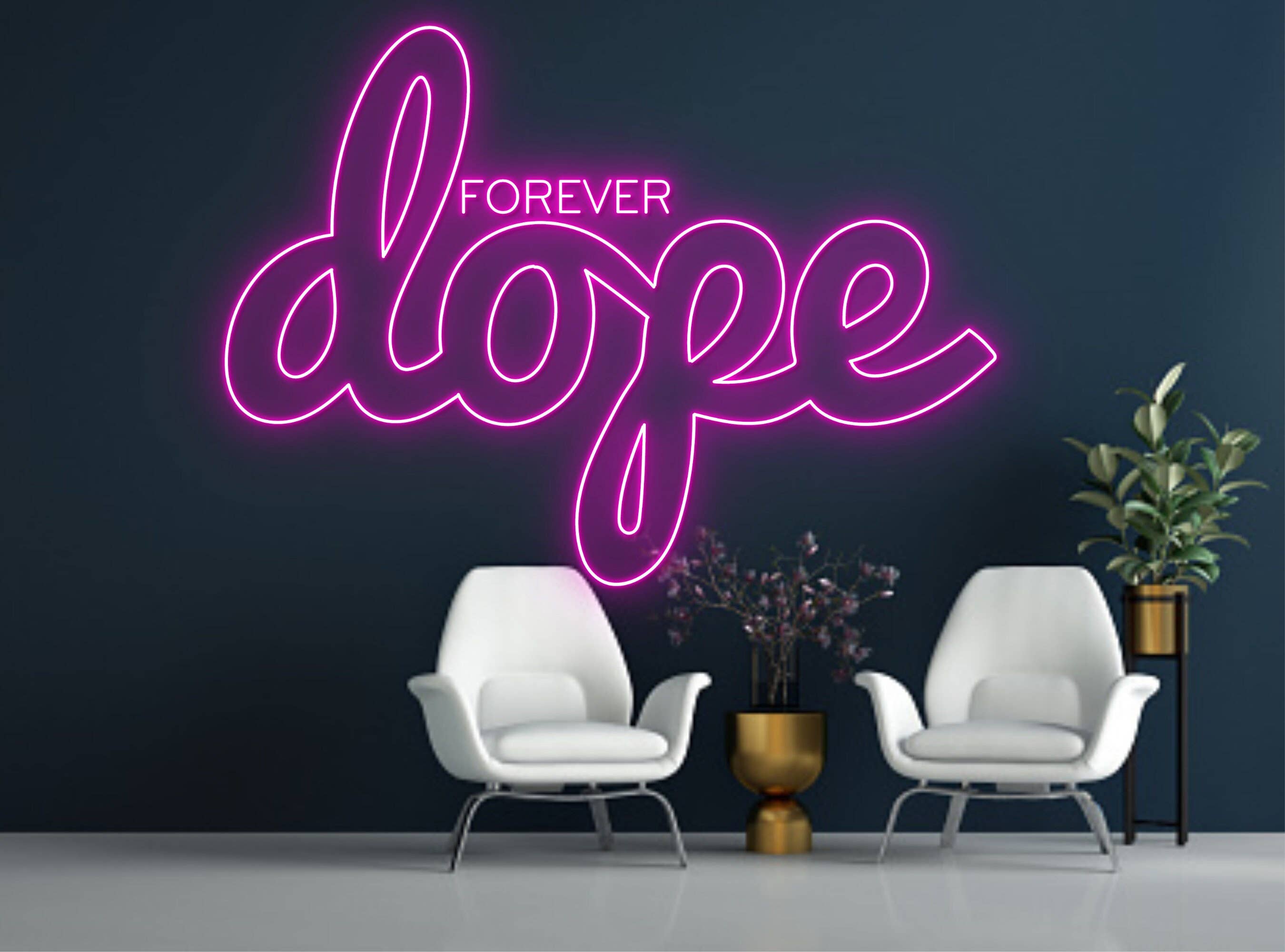 Dope Forever Neon Sign Weed Leaf Neon Art Wall Decor