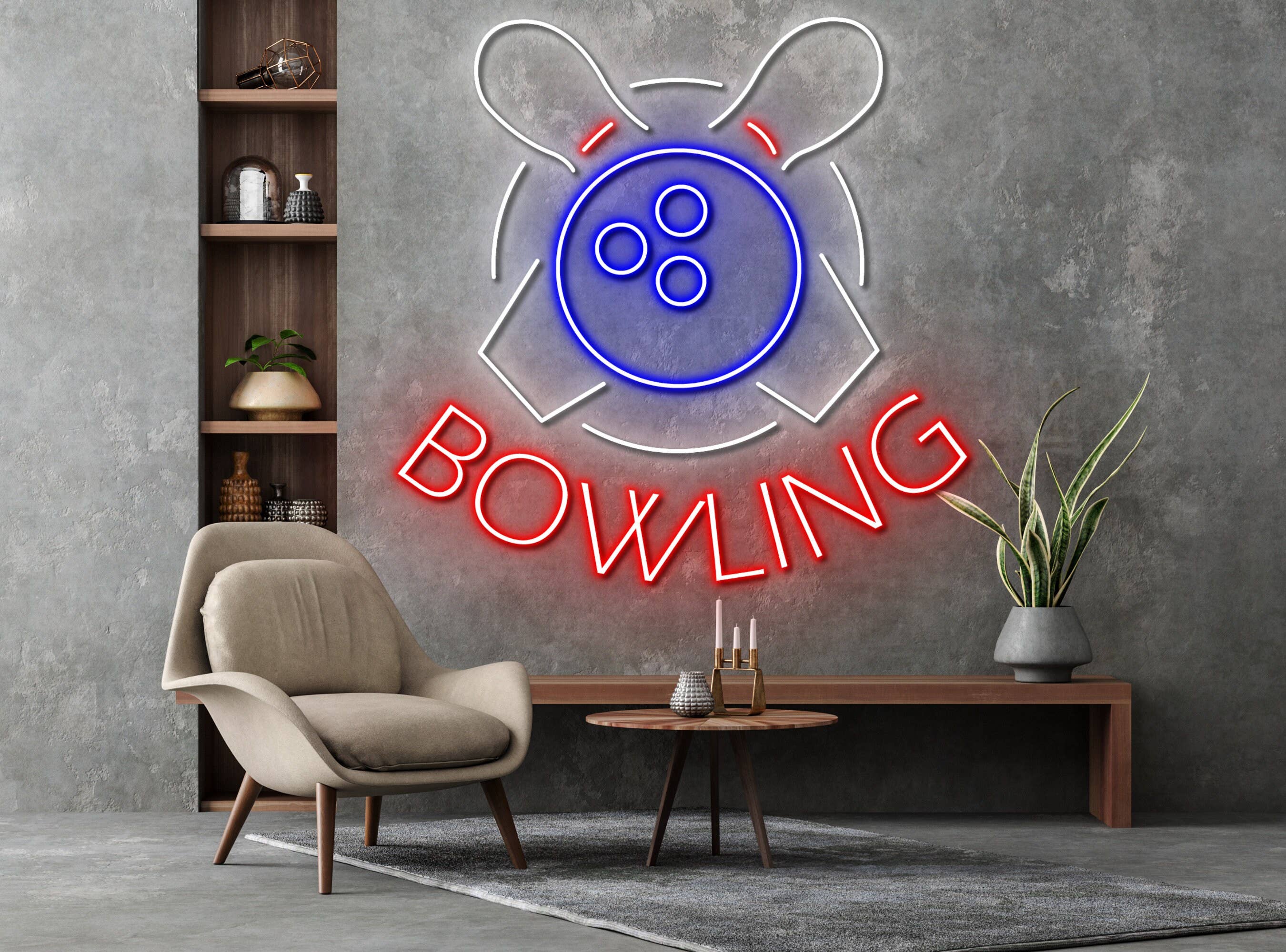 Bowling Ball Neon Sign Bowling Wall Decor