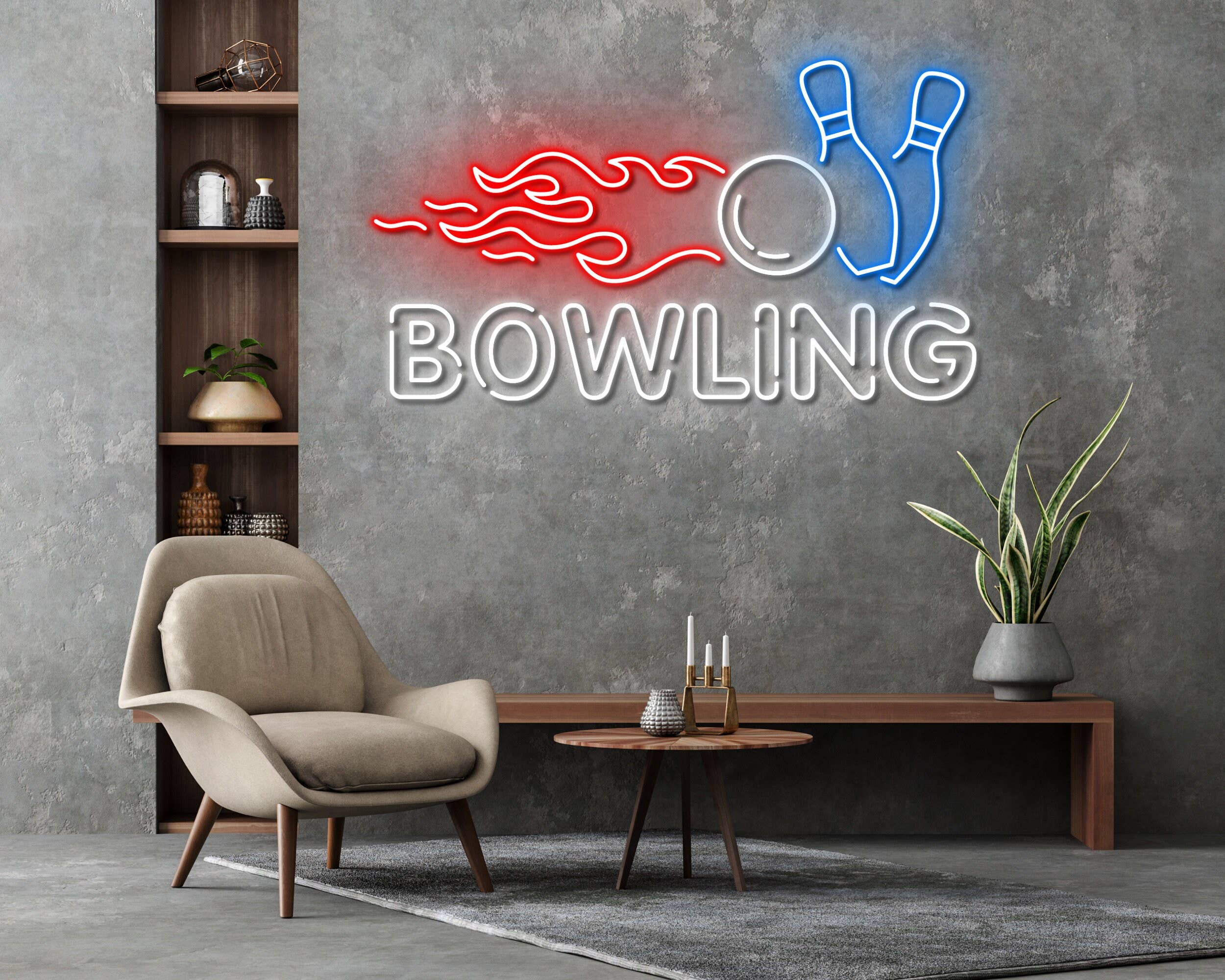 Bowling Ball Neon Sign Bowling Ball Wall Decor