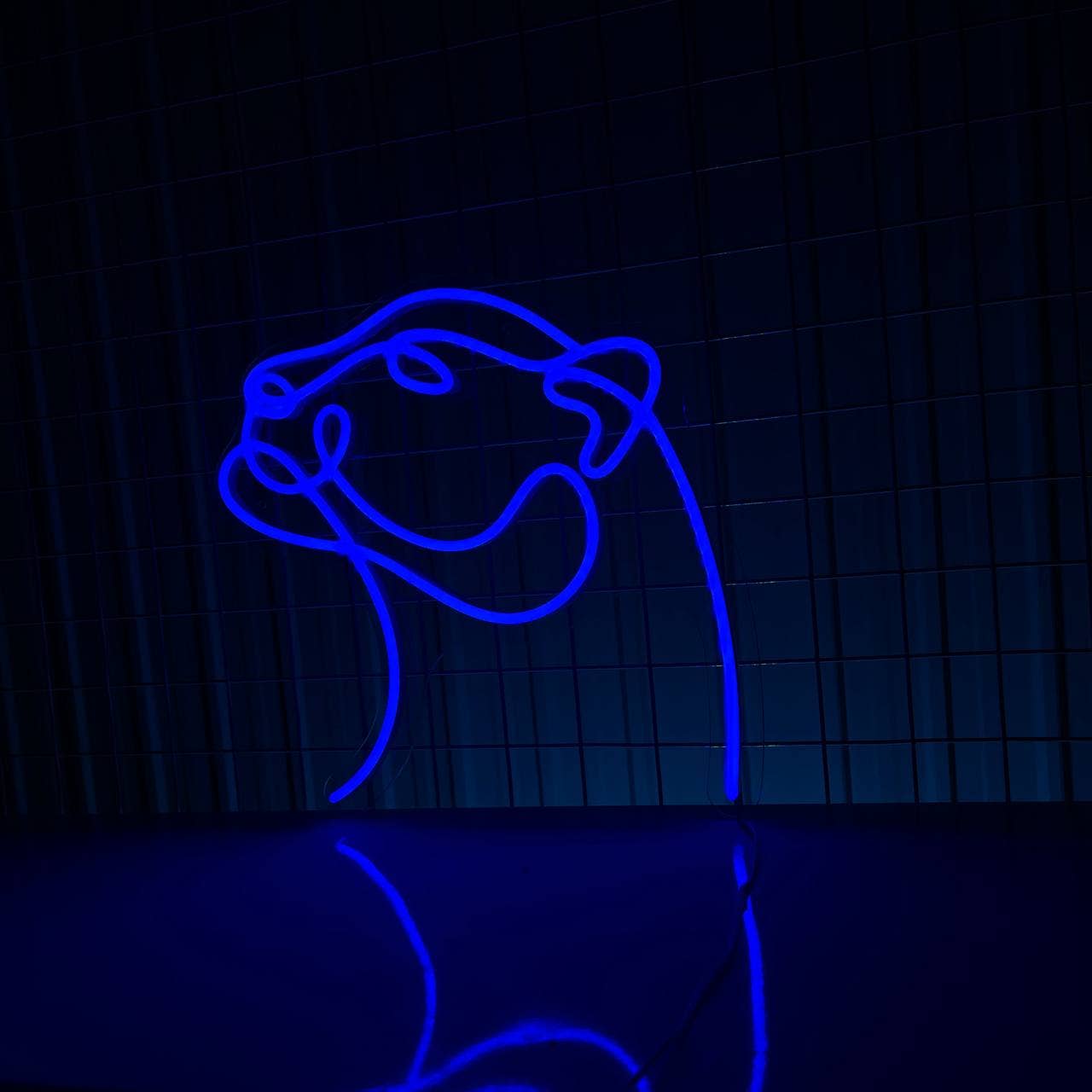 Leopard Line Art Neon Signs Animal Wall Art Decor