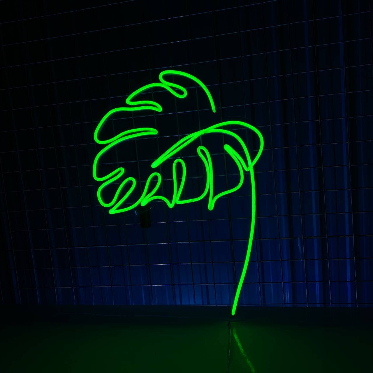 Monstera Leaf Neon Sign Plant Led Sign Green Leaf Sign