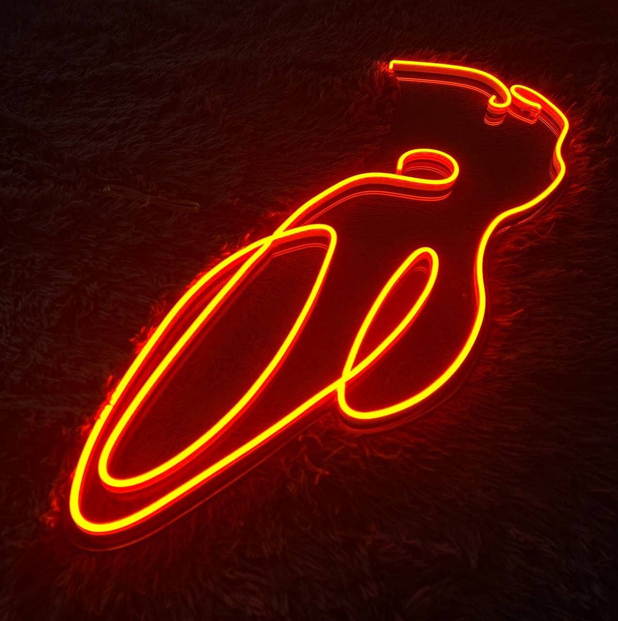 Rabbit Line Neon Sign Farm Decor