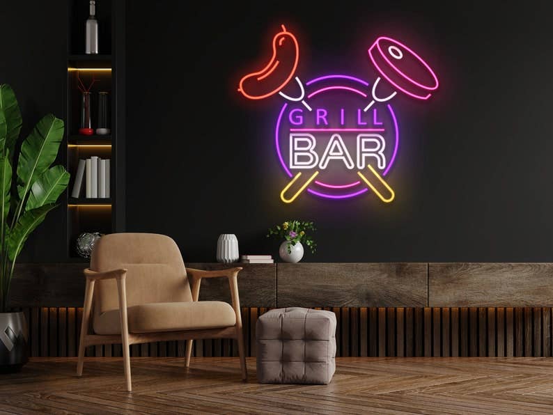 Grill Bar Neon Sign Bar Pub Signboard led light Decor