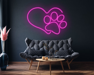 Dog Paw Neon Sign Wall Decoration