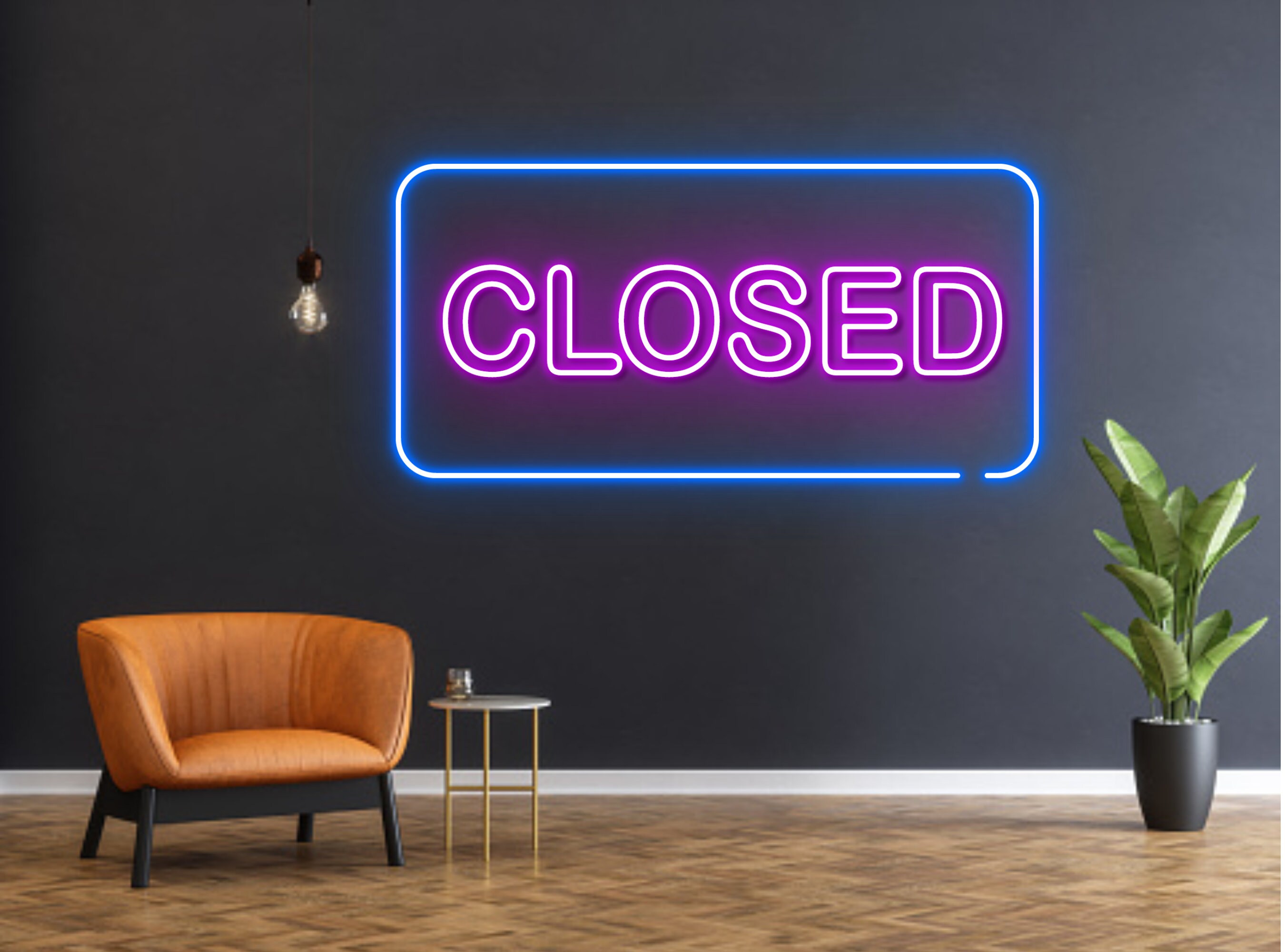 Close Business Neon Signs Wall Signage