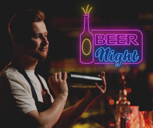 Beer Night Bars Restaurant Neon Sign Decor