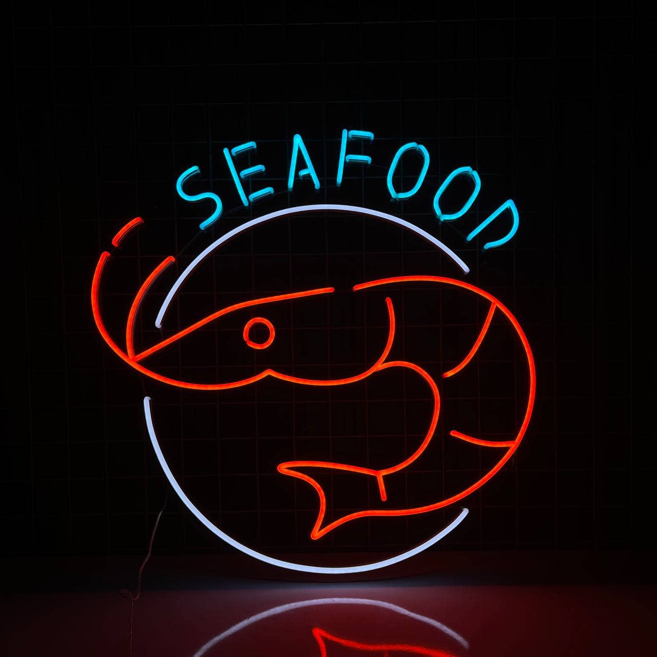 Seafood Restaurant Neon Signboard Restaurant Decor