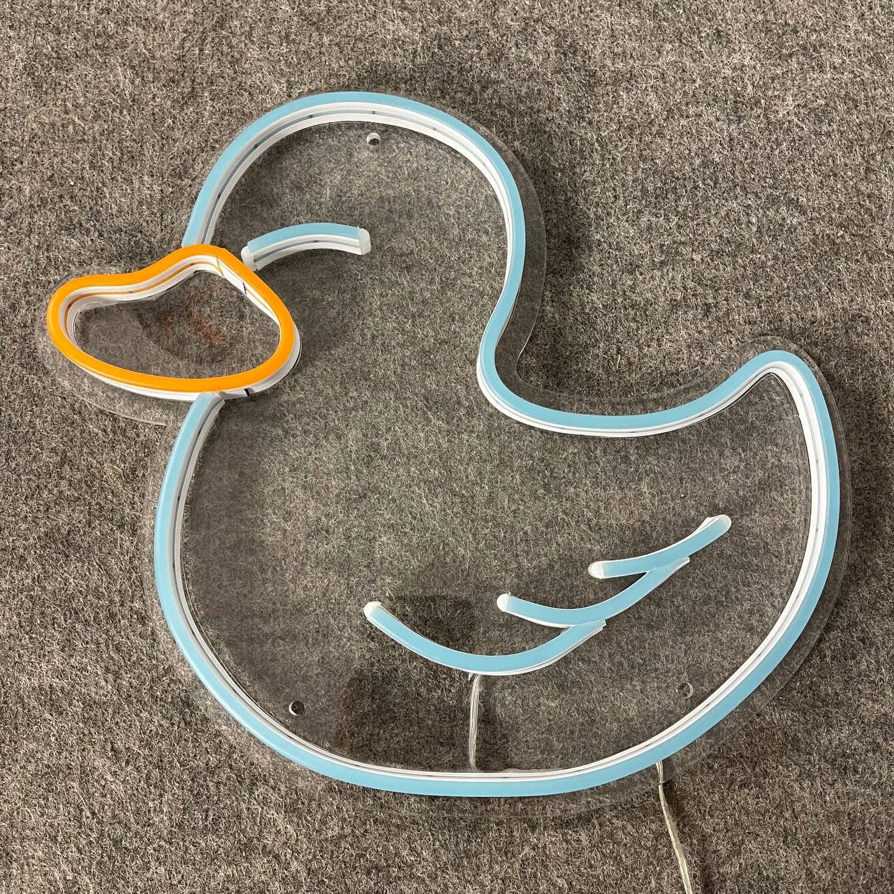Cute Duck Neon Sign Animal Long-lasting Light Wall Decor