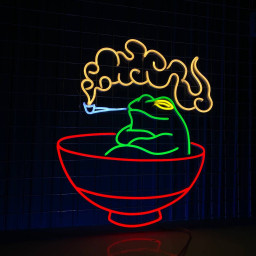 Frog Smoke Noodles Bowl Led Sign Ramen Bowl Neon Light