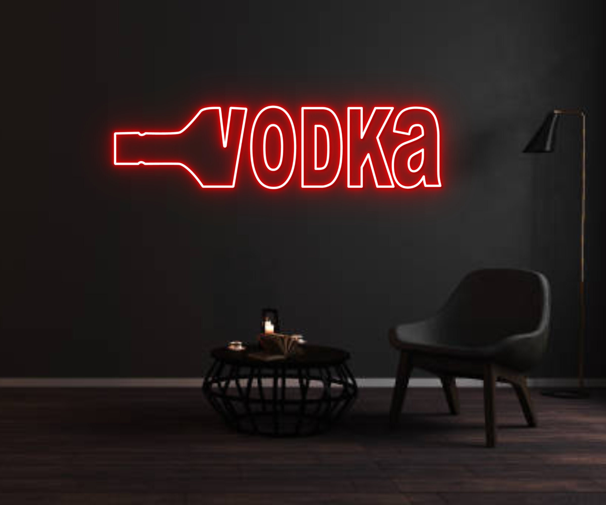 Vodka Bottle Neon Signs Vodka Lover Decor Business