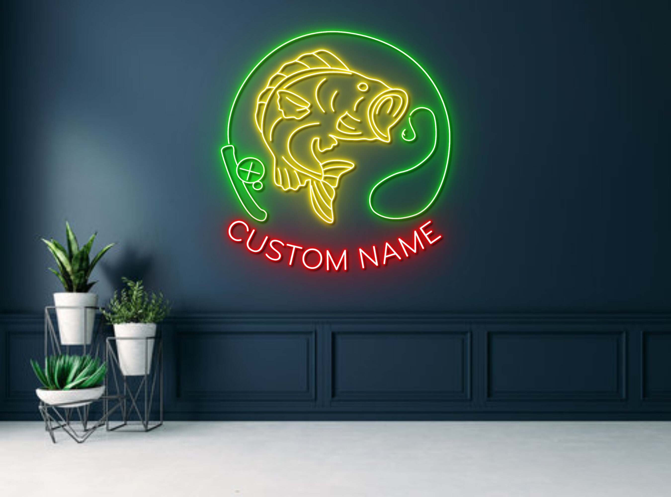 Bass Fish Neon Sign