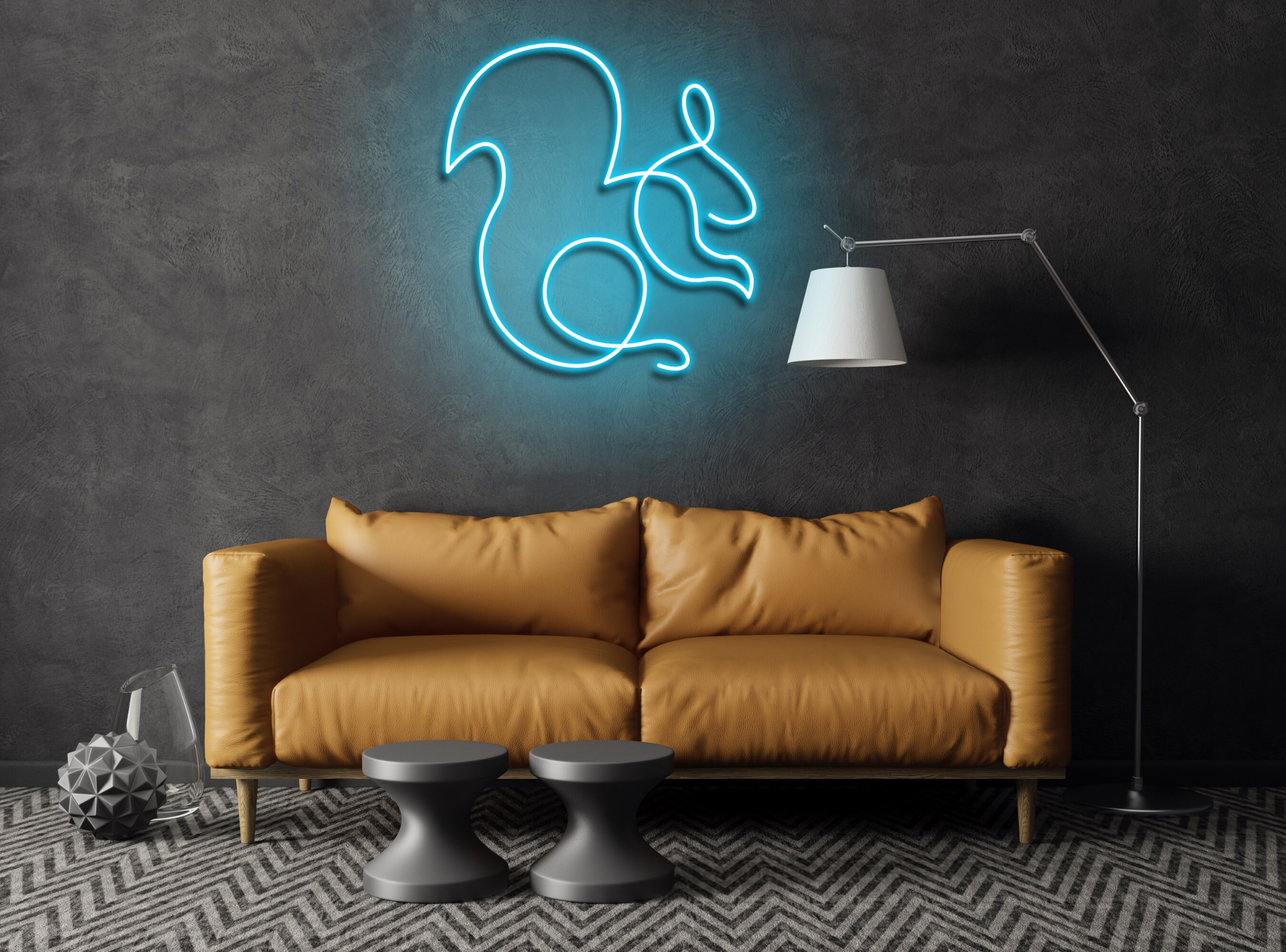 Squirrel Neon Sign Farmhouse Decor