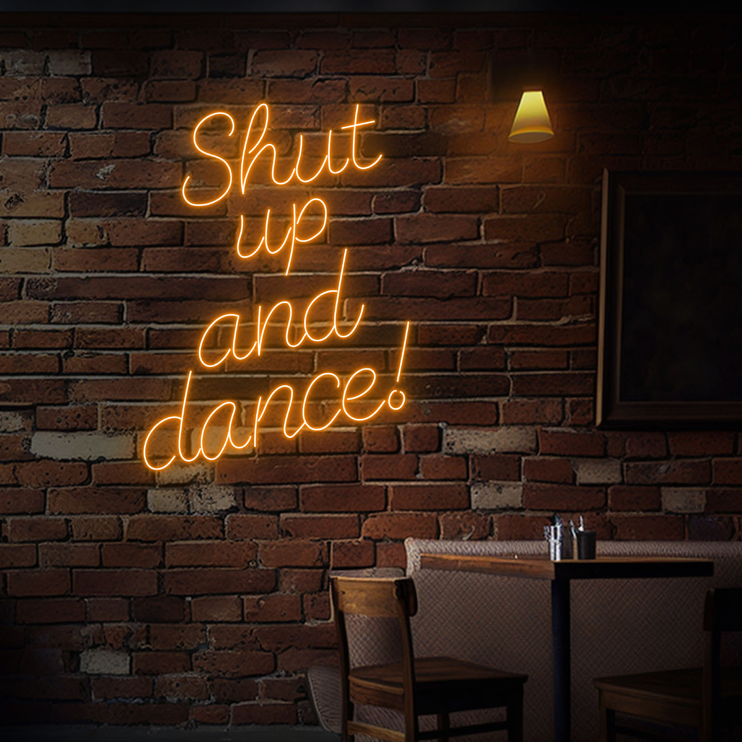 Shut Up And Dance Neon LED Sign Funny Quote Wall Decor