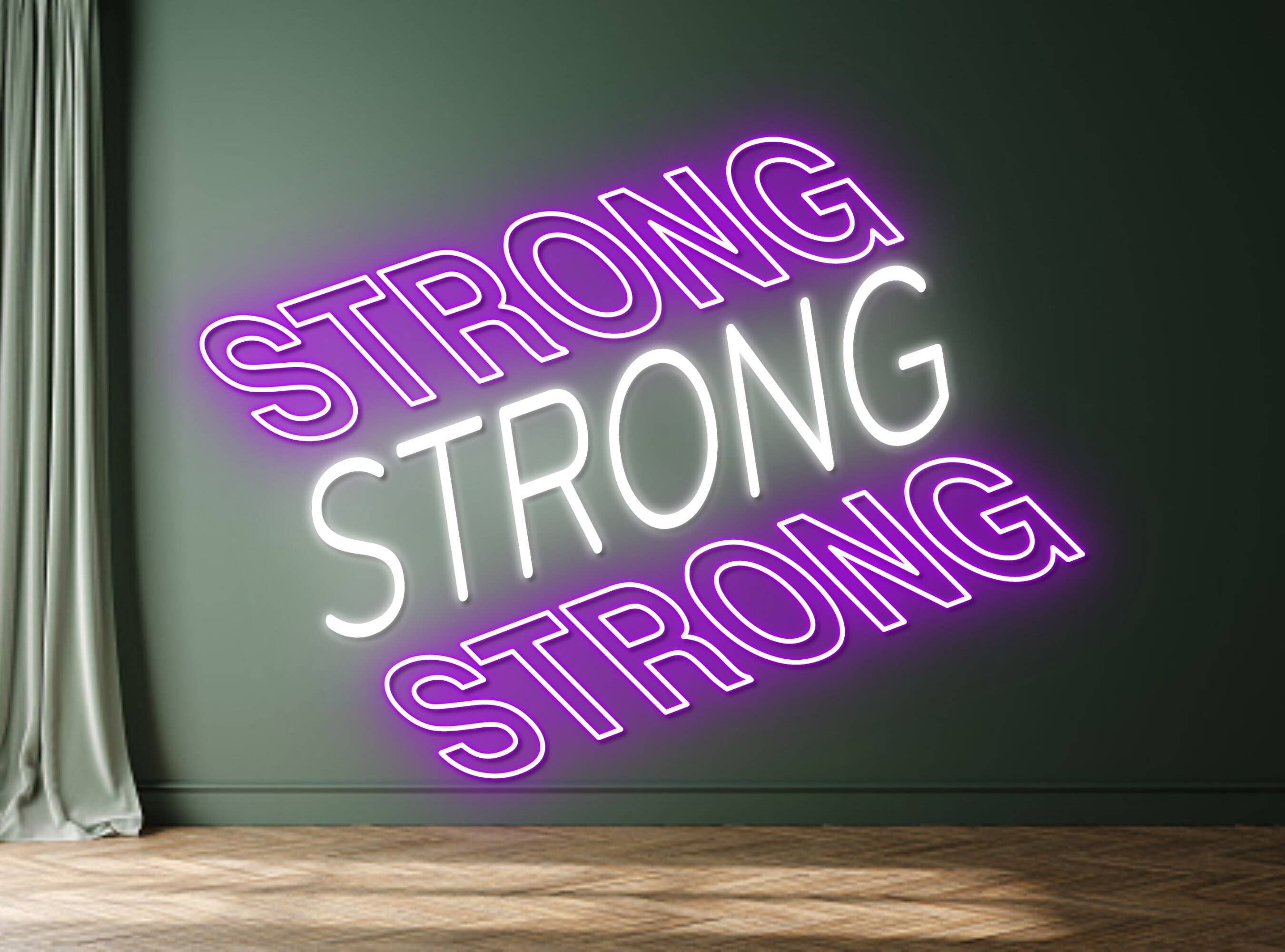 Motivational Quote Neon Sign Office Interior Design