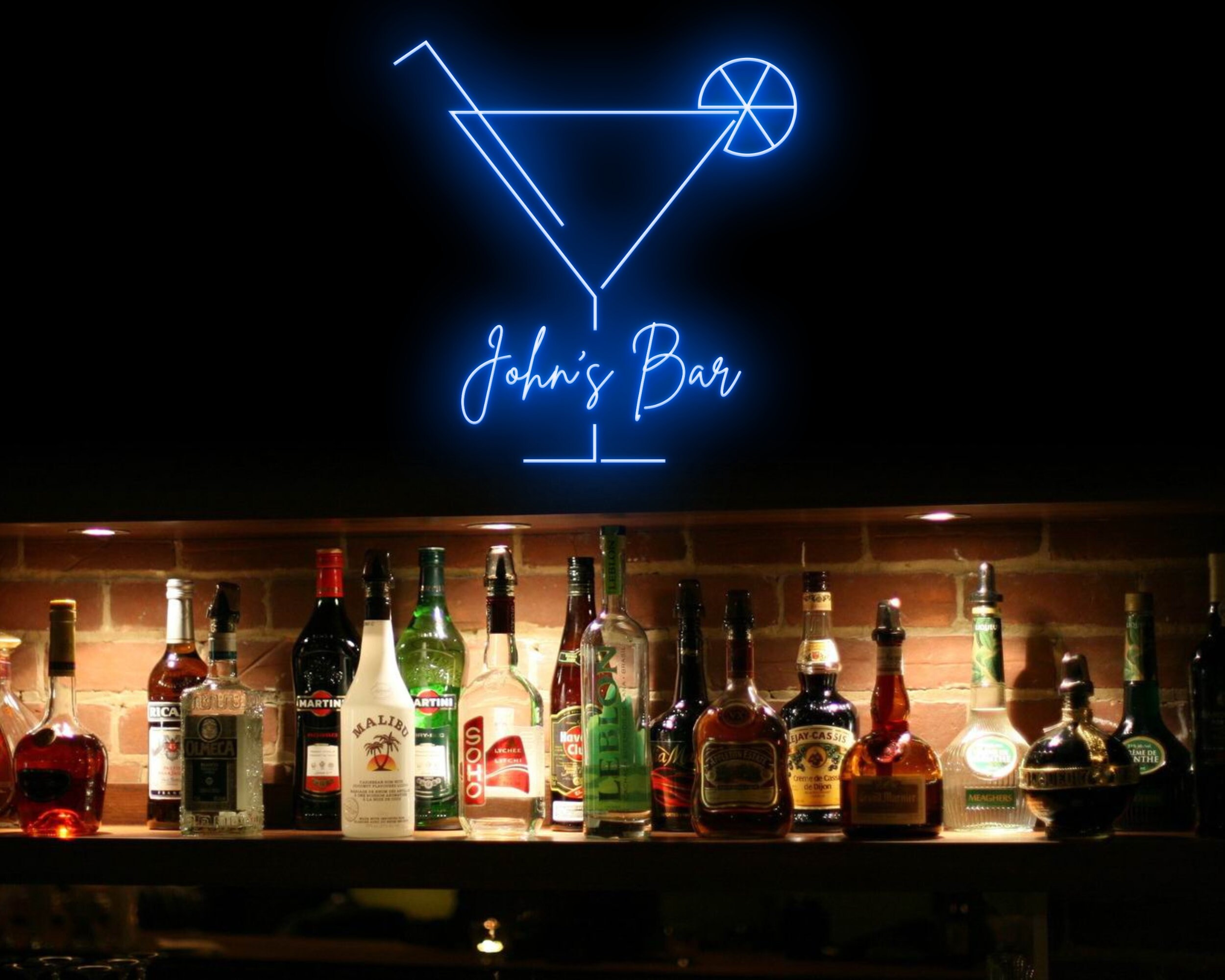 Custom Cocktails Cup Name Bar Pub Neon Signs