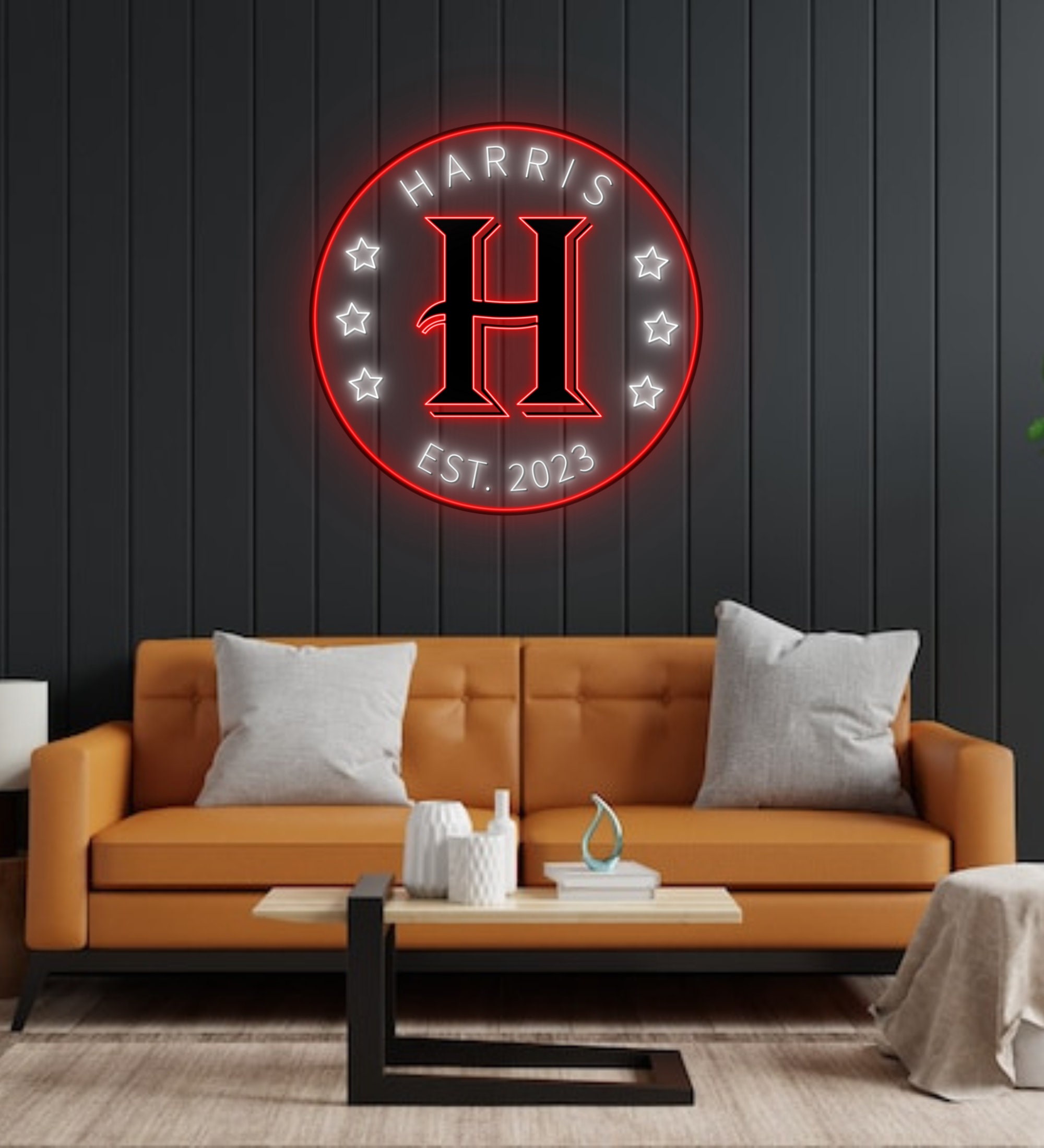 Personalized Family Name Neon Sign Neon Monogram