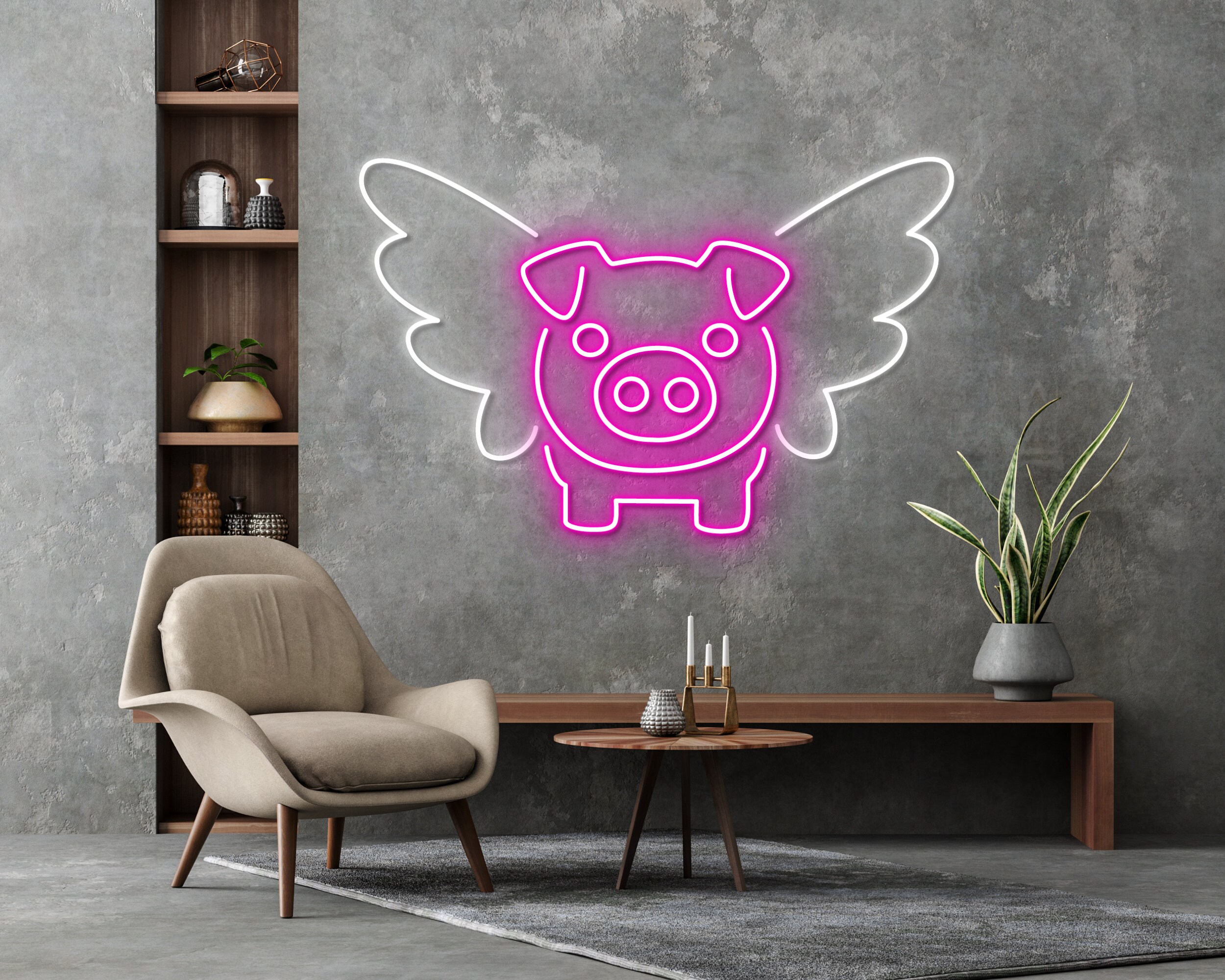 Pig With Wings Neon Sign Wall Decoration Gift