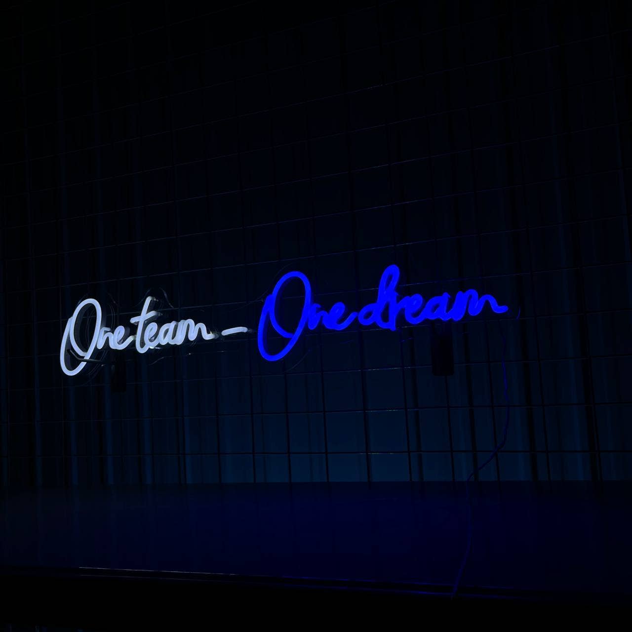 One Team And One Dream Neon Sign Long-lasting Wall Decor