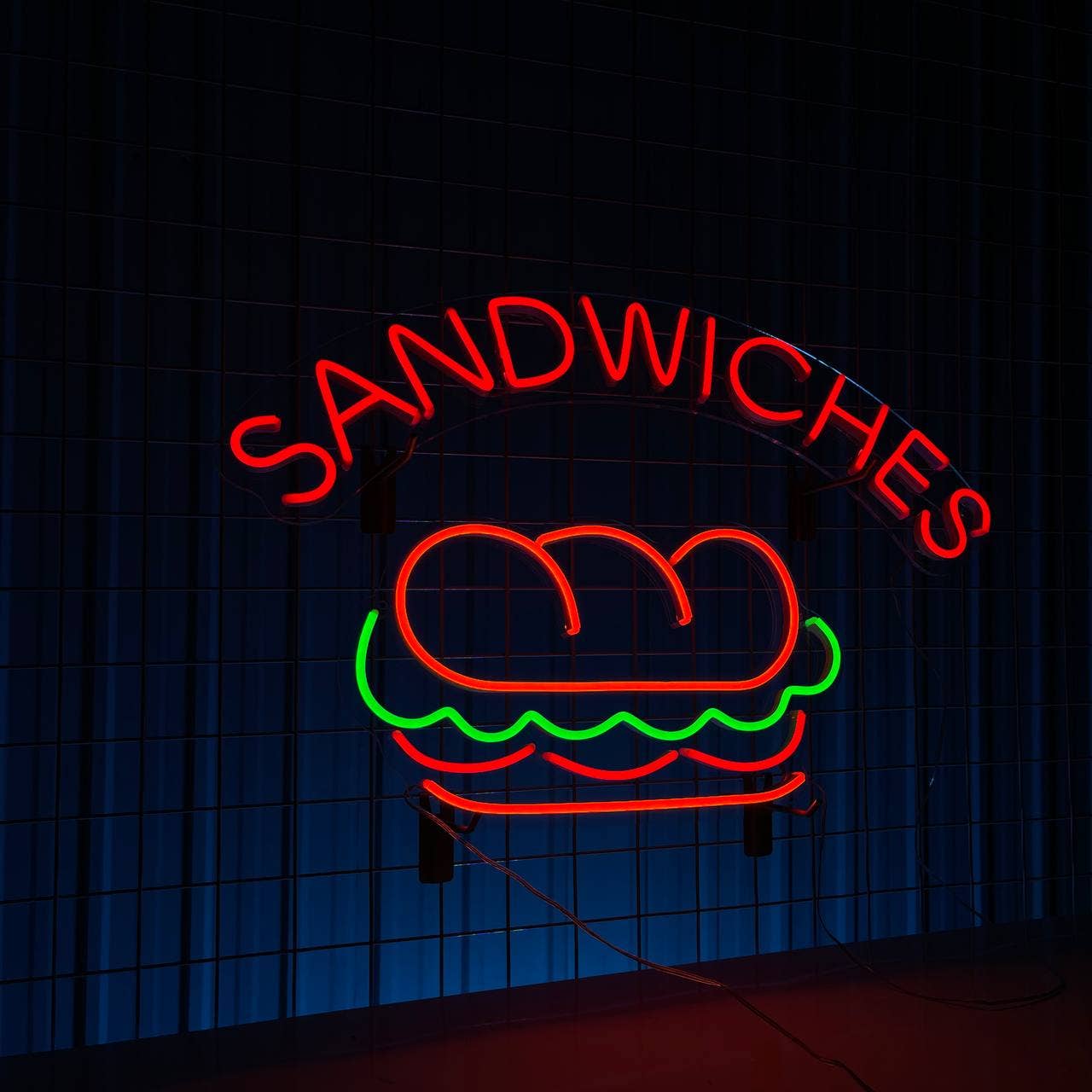 Sandwiches Neon Sign Fast Food Long-lasting Signboard Decor
