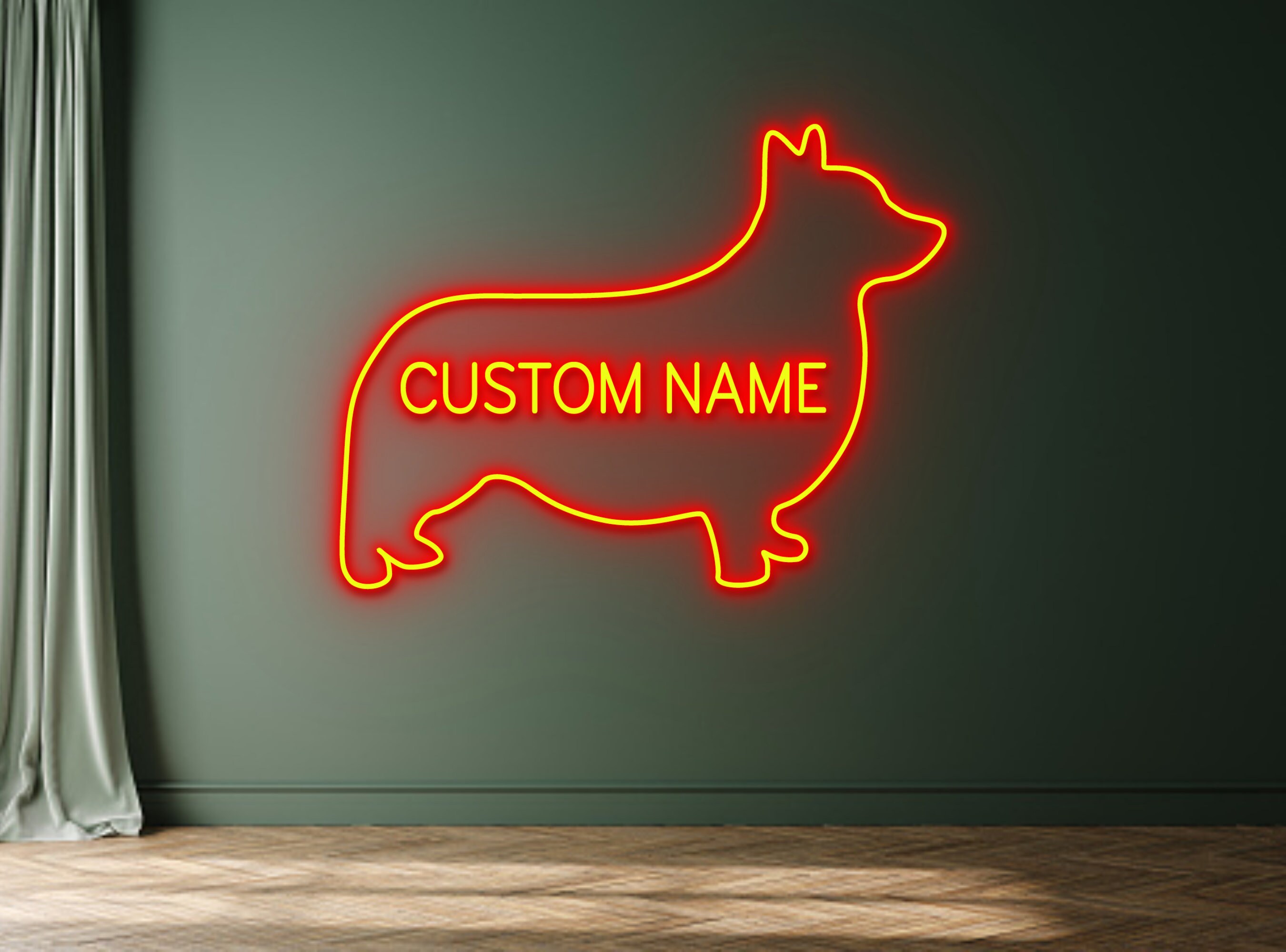 Custom Name Corgi Neon Sign Animals Neon Sign