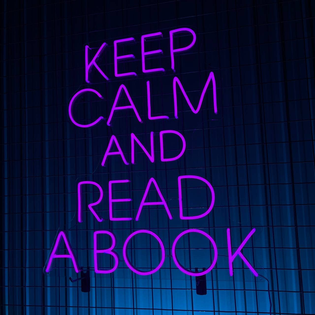 Keep Calm And Read A Book Neon Sign Store Library Decor