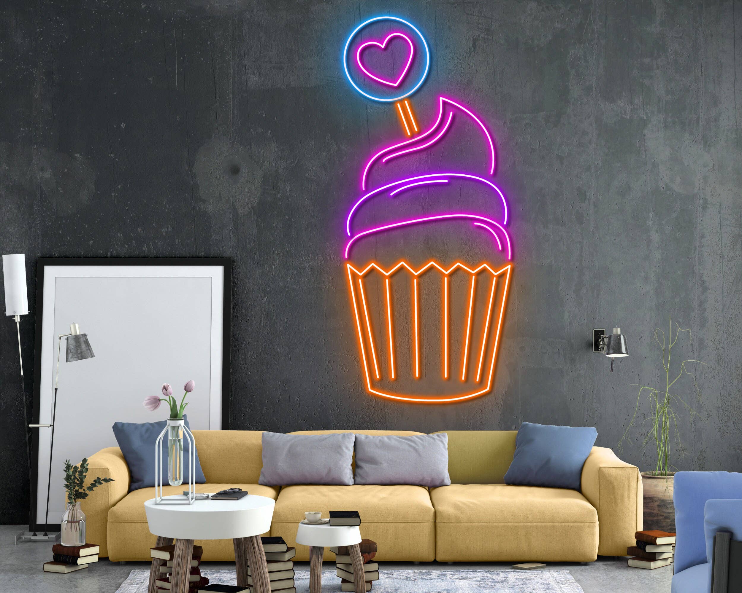 Ice Cream Neon Sign Ice Cream Store Wall Art Decor
