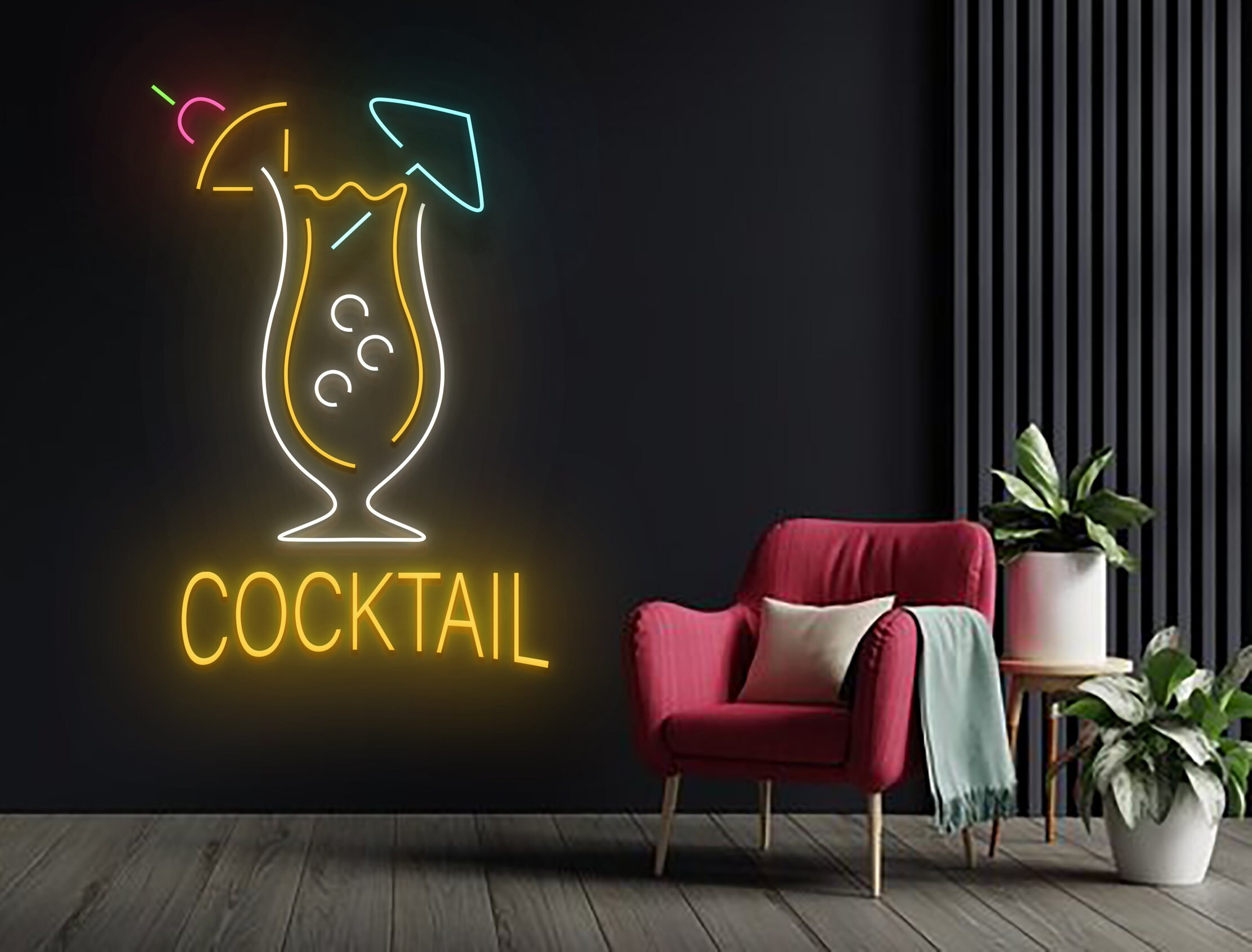 Cocktails Bar Neon Signs Wall Signage