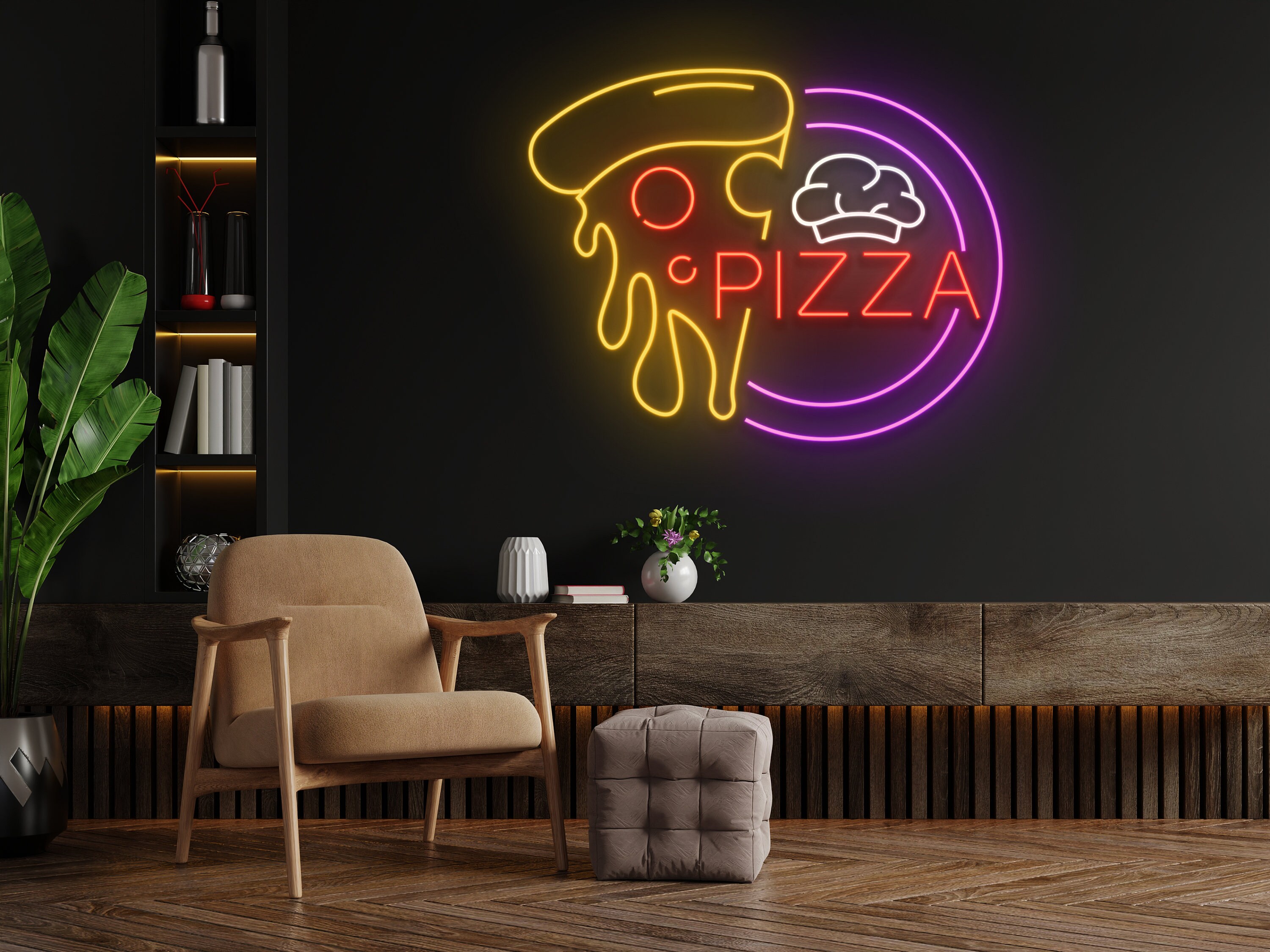 Pizza Neon Sign Restaurant Decor