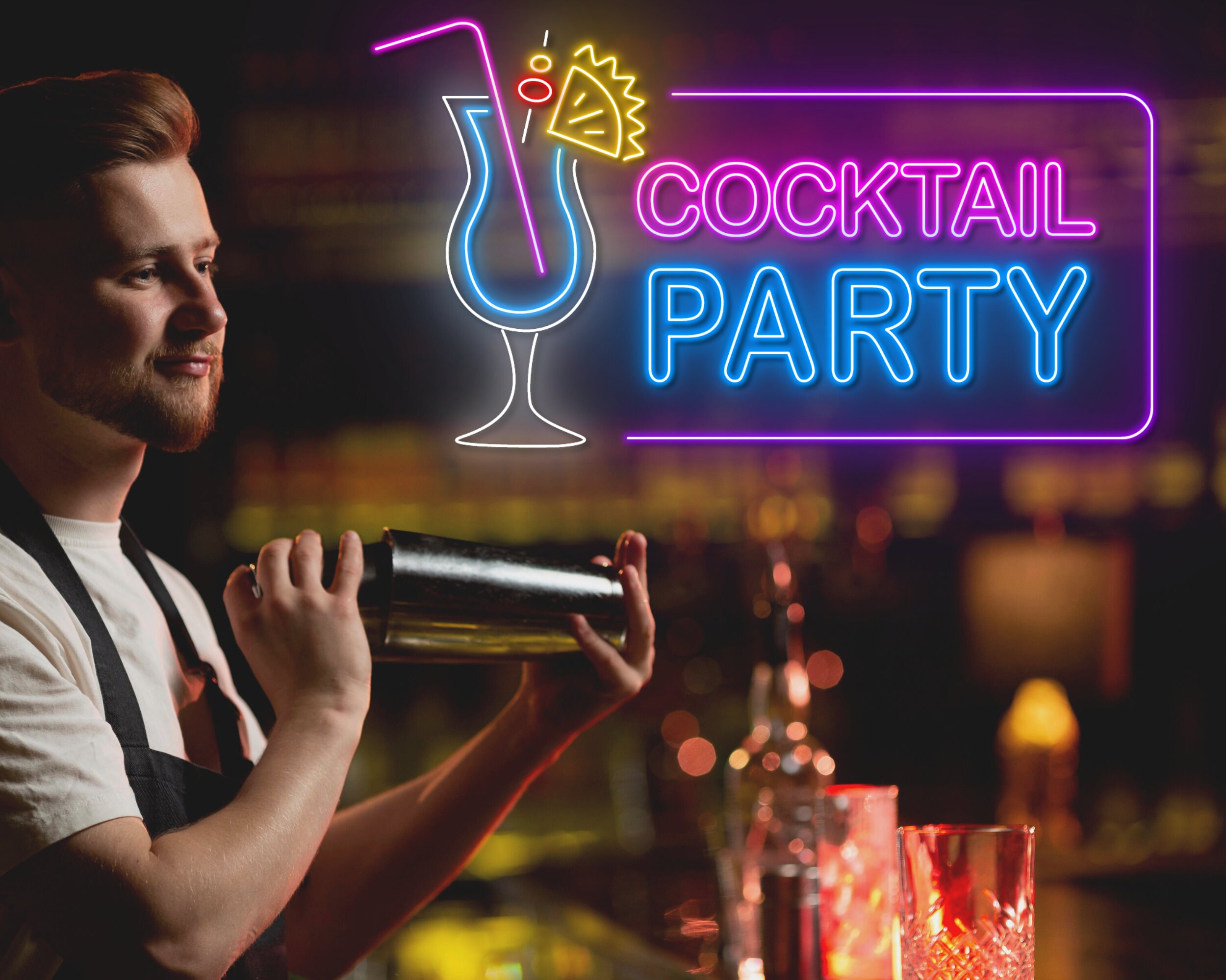 Cocktails Party Bar Pub Neon Signs Decor Gift