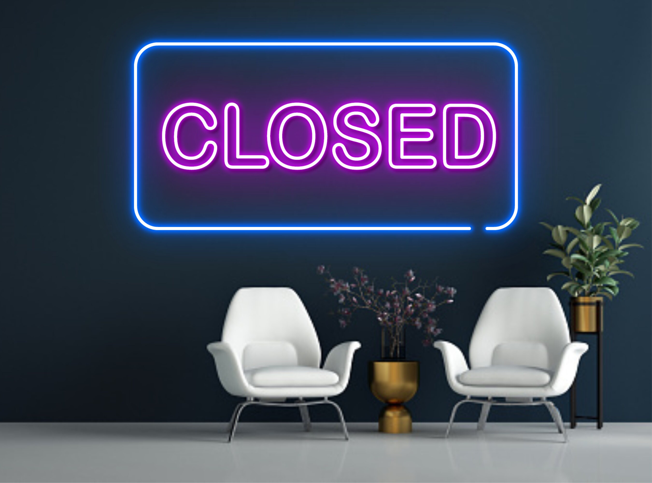Close Business Neon Signs Wall Signage
