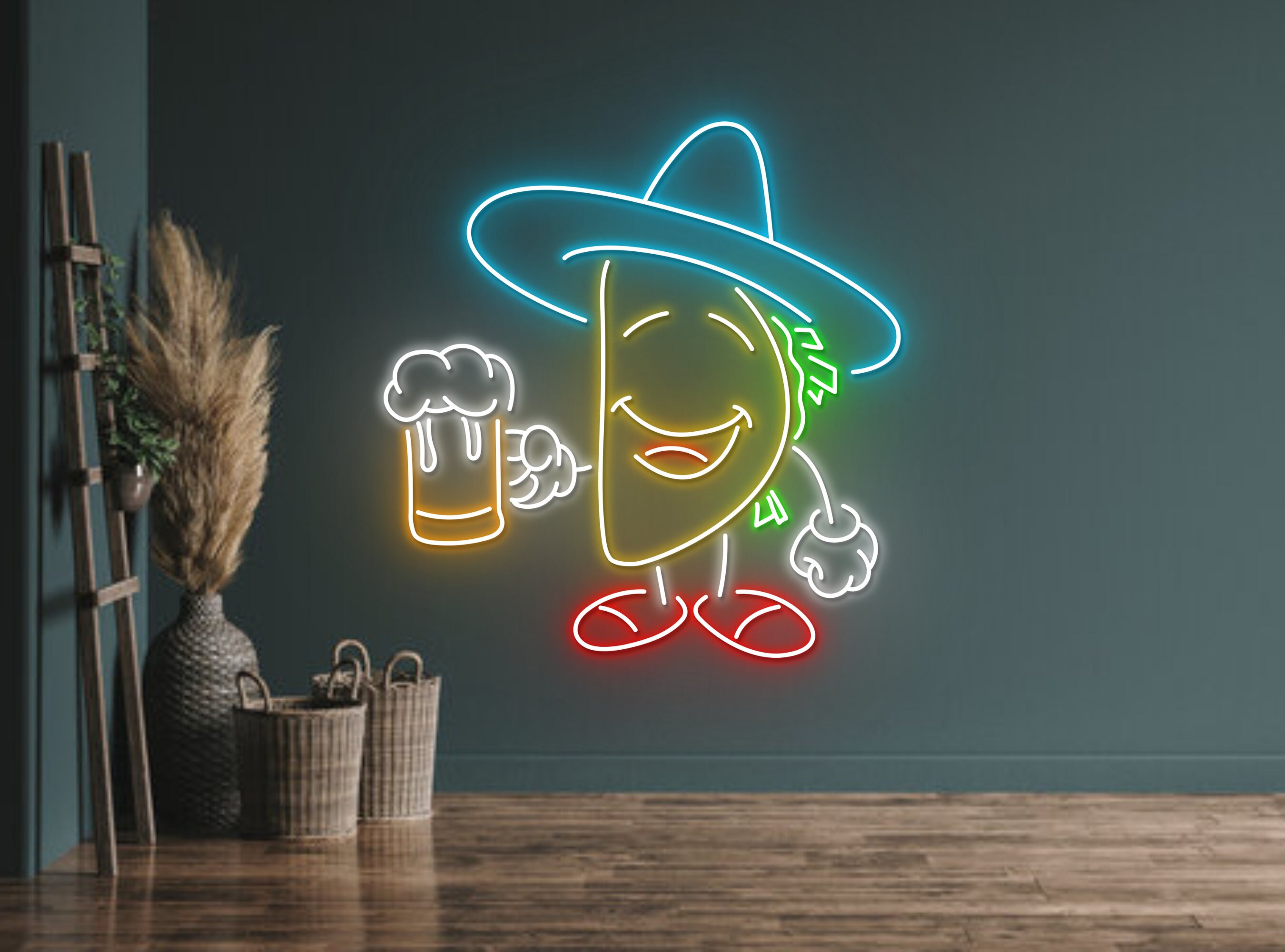 Mexico Tacos And Beer Restaurant Neon Sign Decor Gift