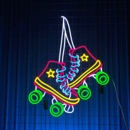 Roller Skates Neon Sign Roller Sports Club Shoes Shop Decor