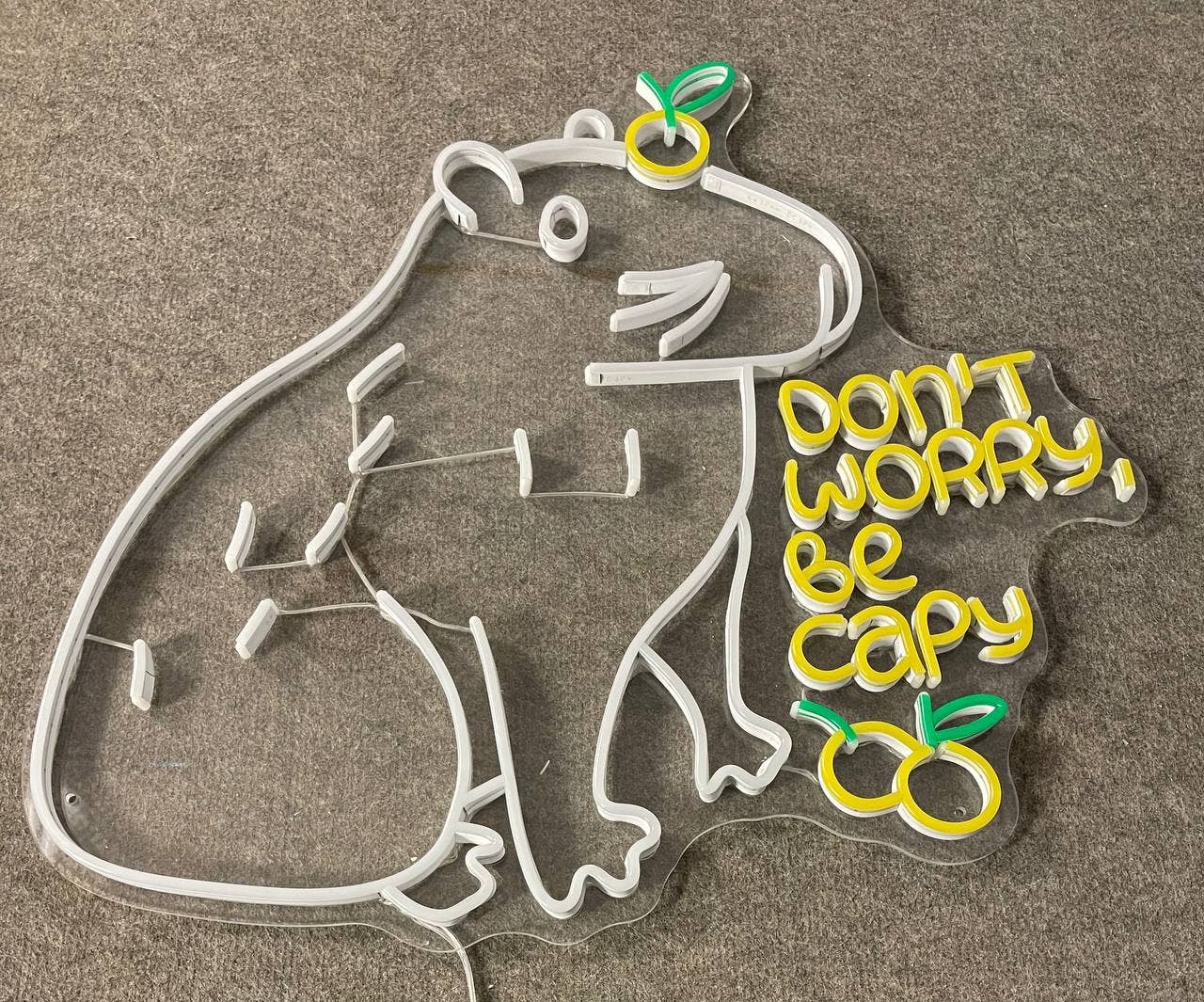 Don&'t Worry Be Capy Neon Signs