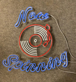 New Spinning Vinyl Record Neon Sign Studio Decor