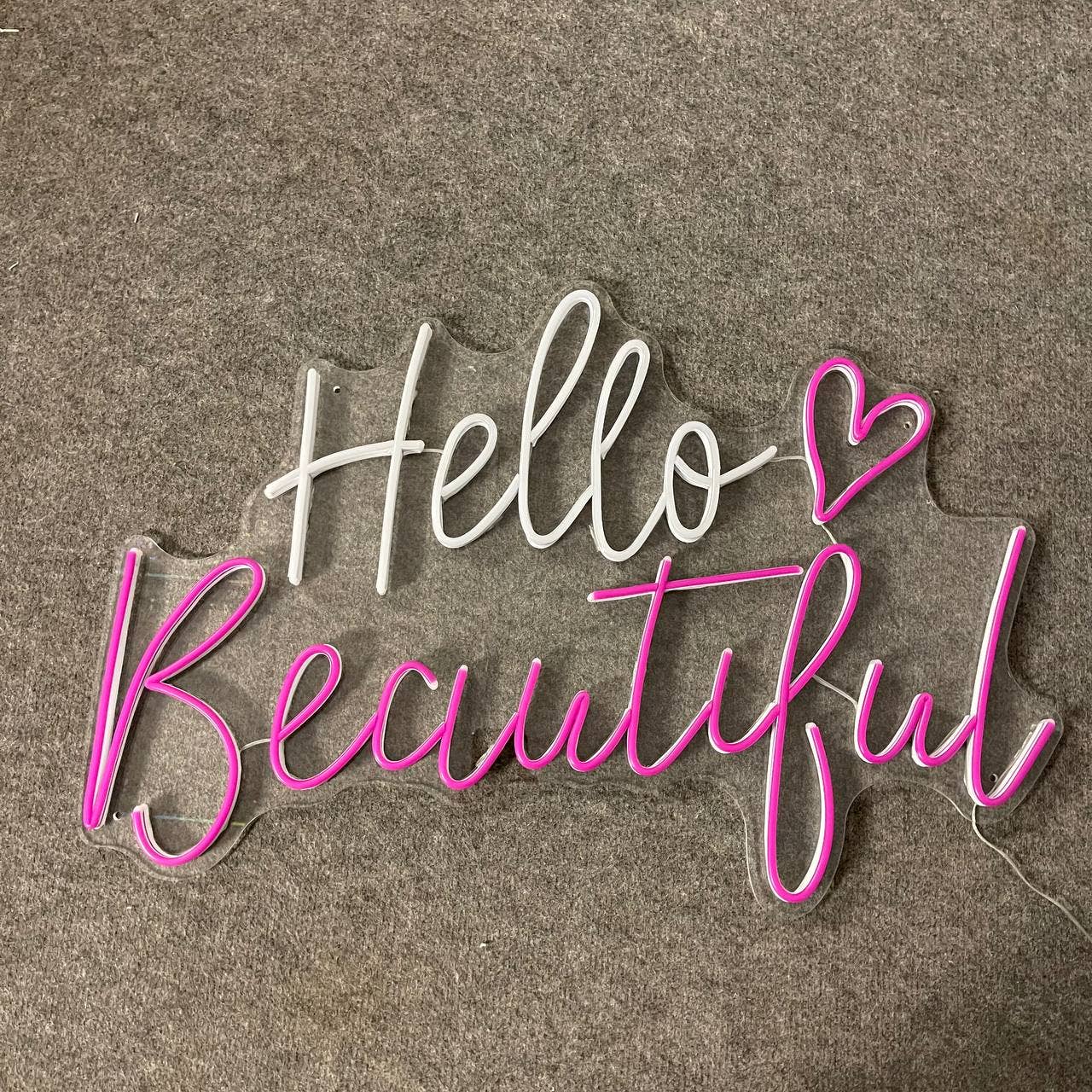 Hello Beautiful Neon Sign Long-lasting Wall Decor