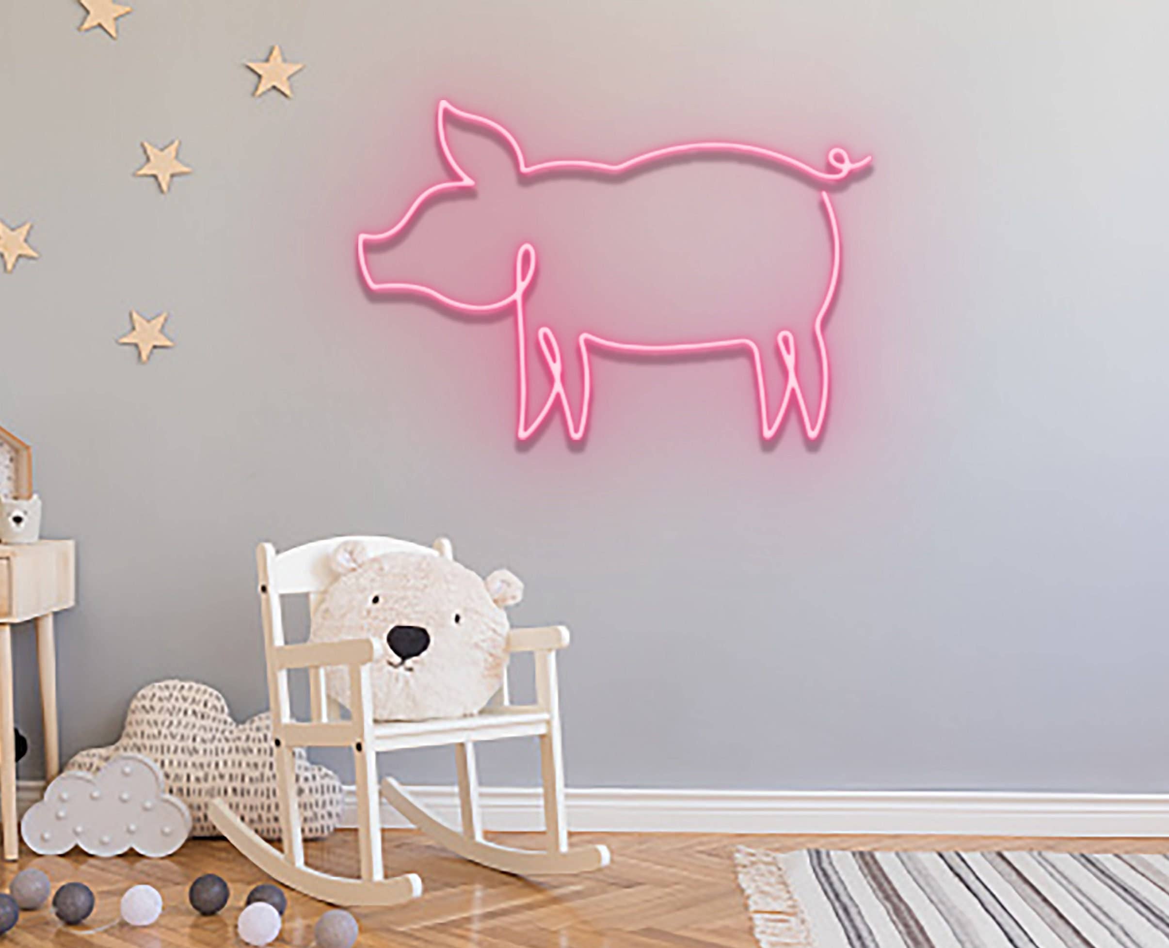 Pig Line Art Neon Signs