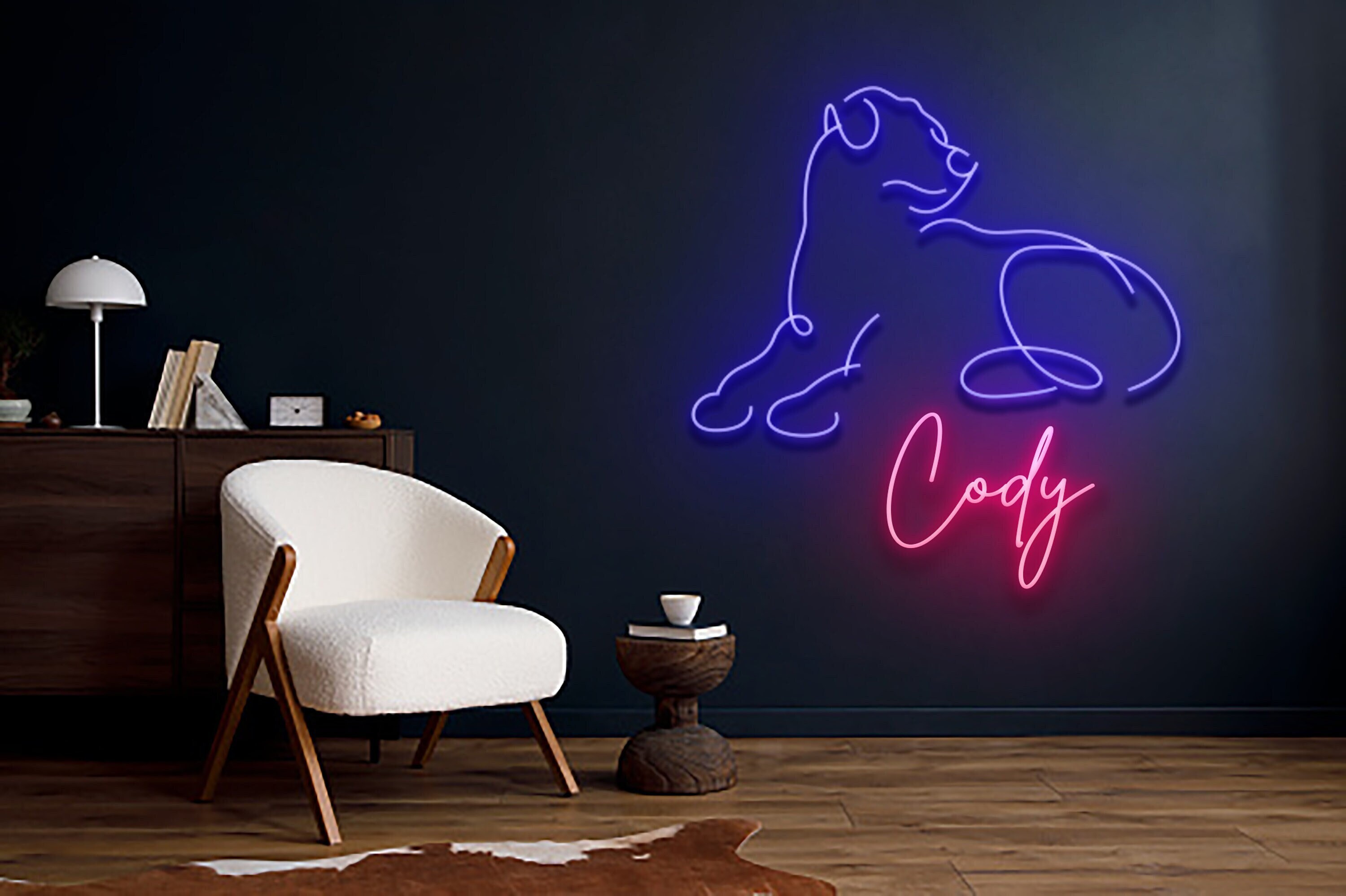 Custom Dog Name Neon Sign