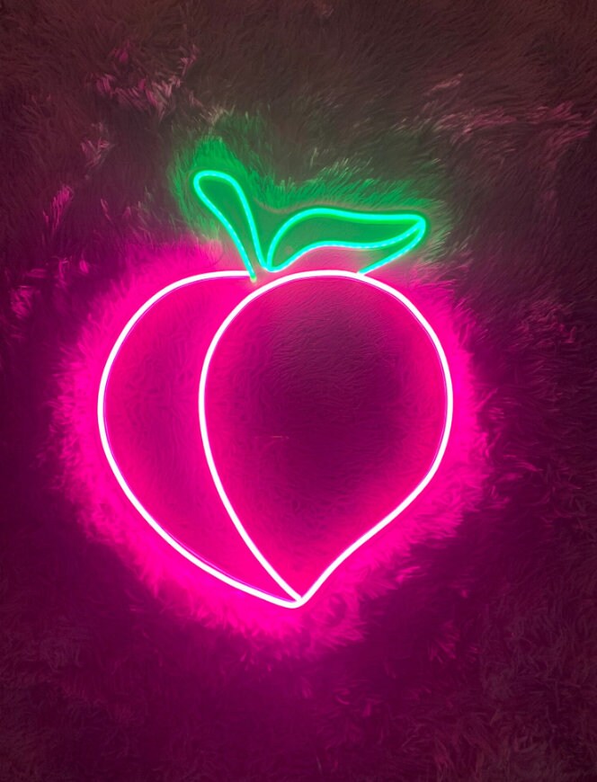 Peach Neon Sign Birthday Gifts
