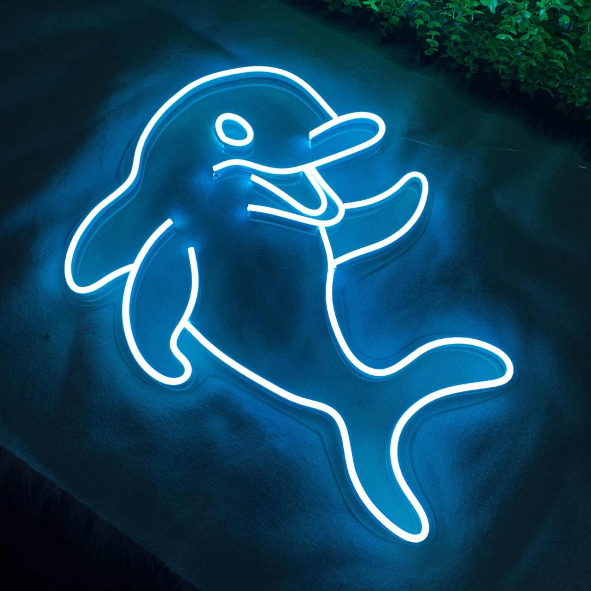 Dolphin Line Neon Sign Dolphin Led Light Fishing Wall Art