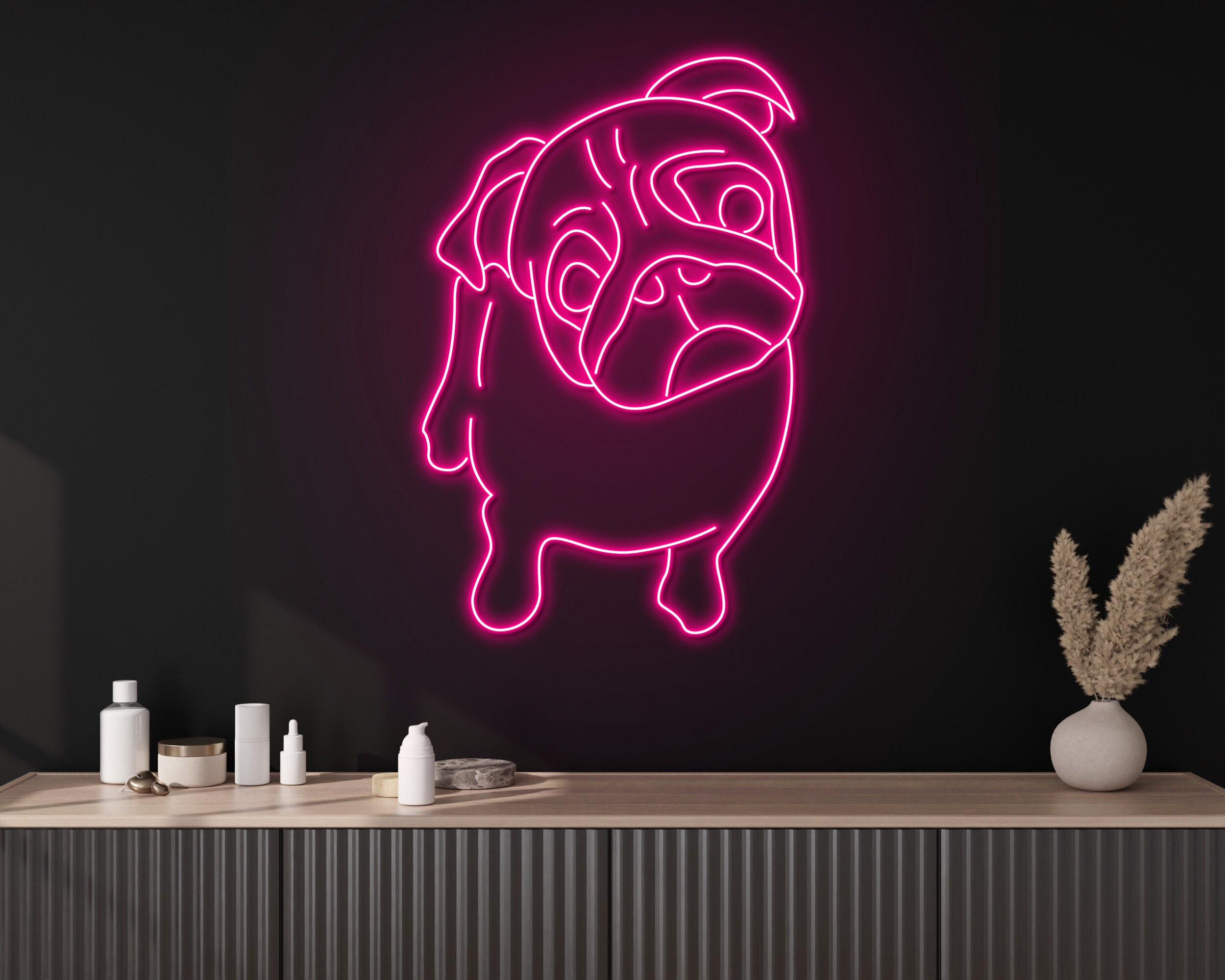 Pug French Bulldog Neon Sign Decor sign