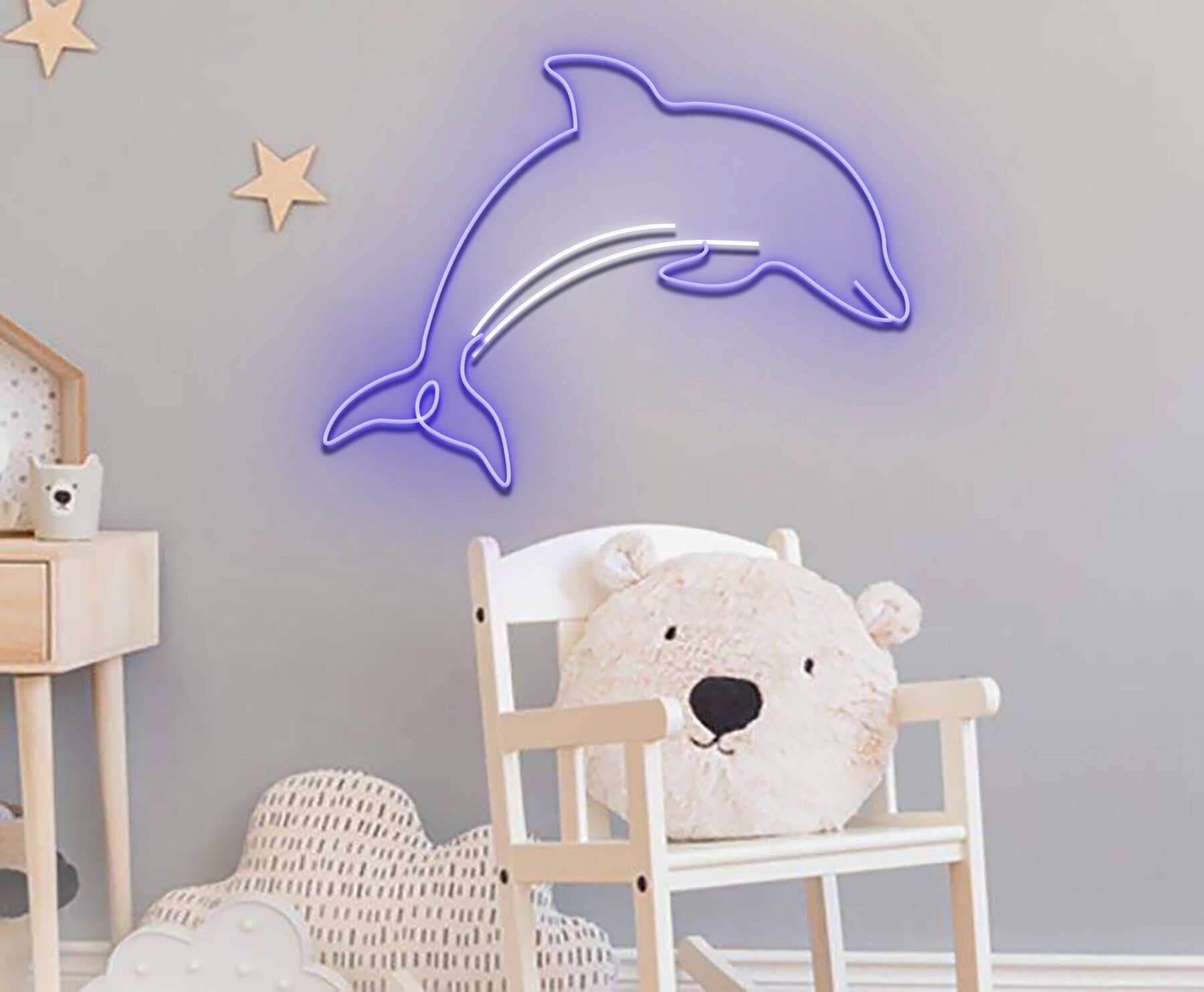 Dolphin Neon Sign Animal Art Sign Wall Decor
